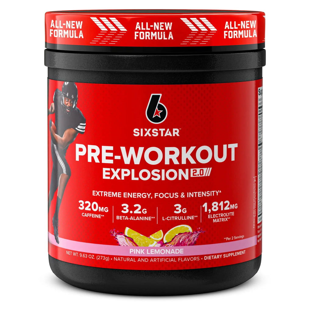 Six Star Pre-Workout Explosion 2.0 Pink Lemonade - Pre-Workout Powder, Explosive Energy Six Star Au supplements