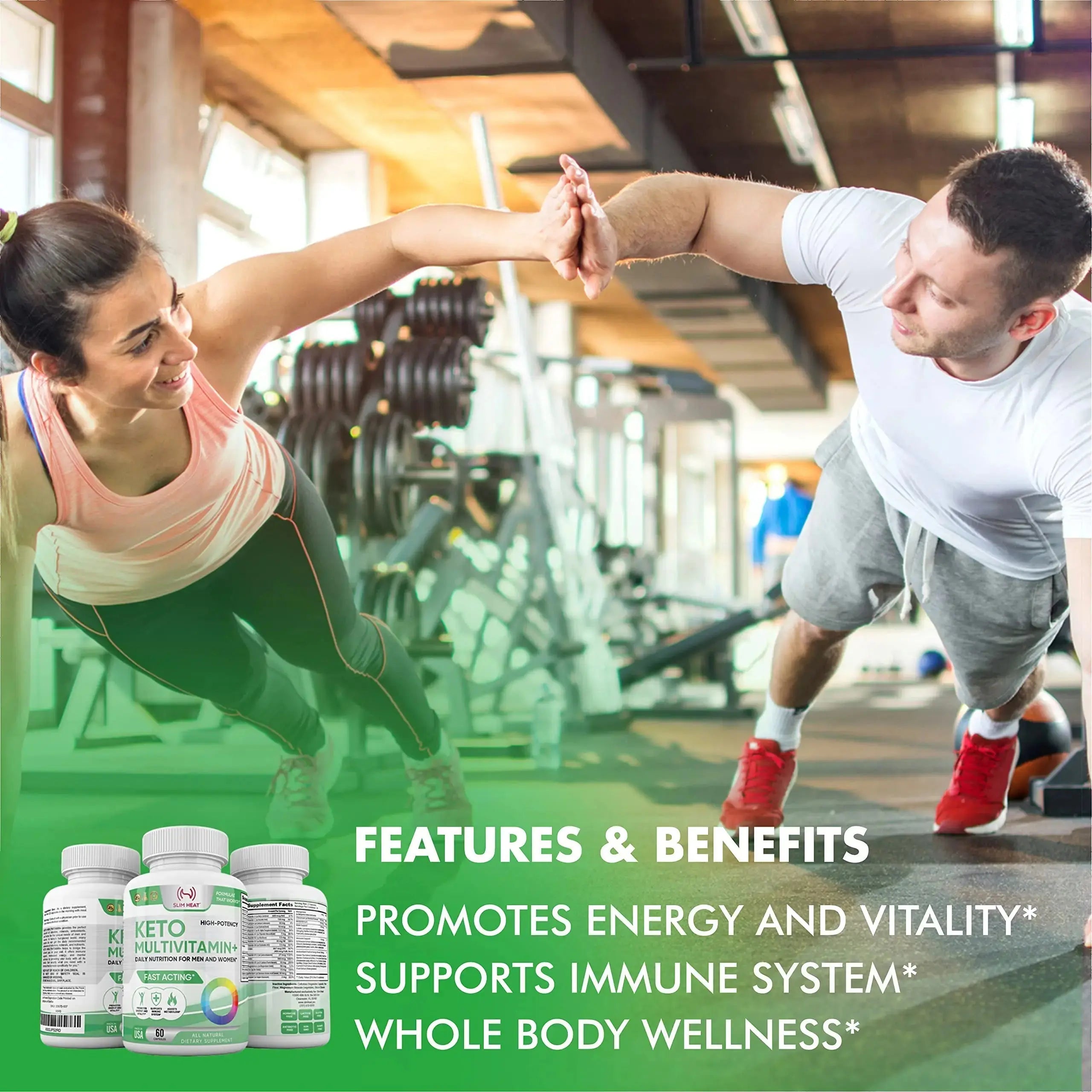 Keto Multivitamin for Women and Men - 35 Potent, Pure Ingredients - Vitamin C, Vitamin D, Vitamin A, Vitamin E and Zinc for Immune Support Slim Heat Au supplements