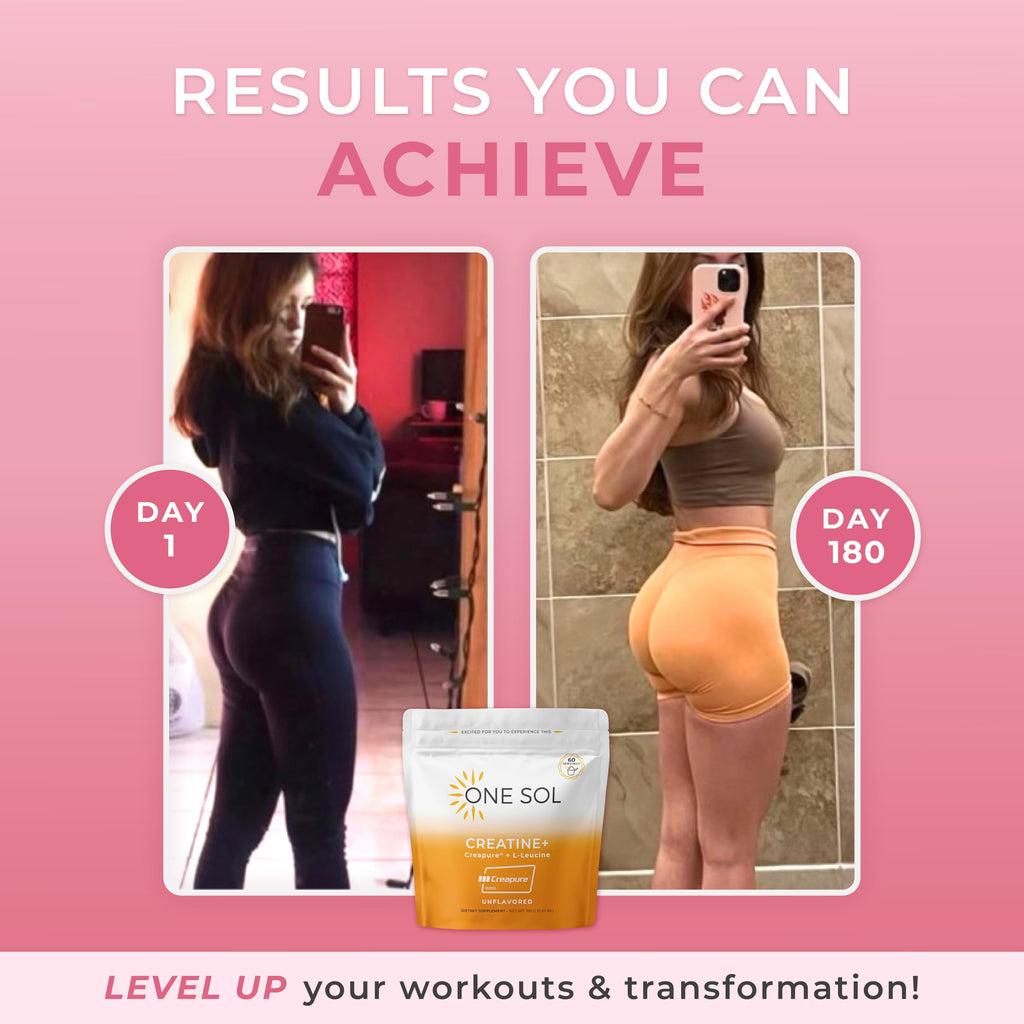 One Sol Creatine for Women, All Natural Women’s Creatine Powder w Creapure & Leucine, Increase Lean Muscle Mass, Reduce Recovery Time, Promotes Brain & Bone Health (Unflavored, 60 Servings) One Sol Au supplements
