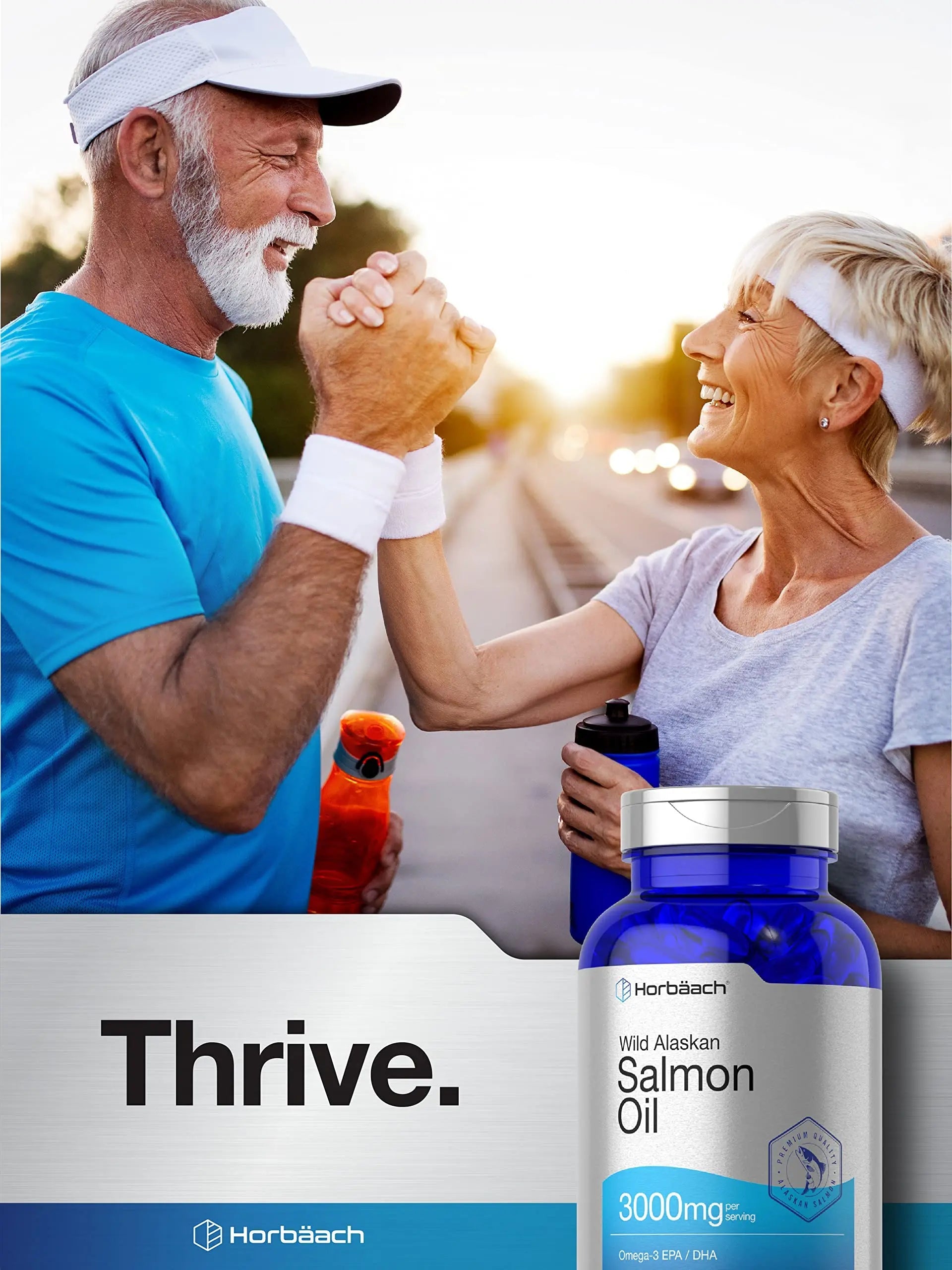 Wild Alaskan Salmon Fish Oil | 180 Softgel Capsules | Gluten Free, Non-GMO | High Potency Horbäach Au supplements