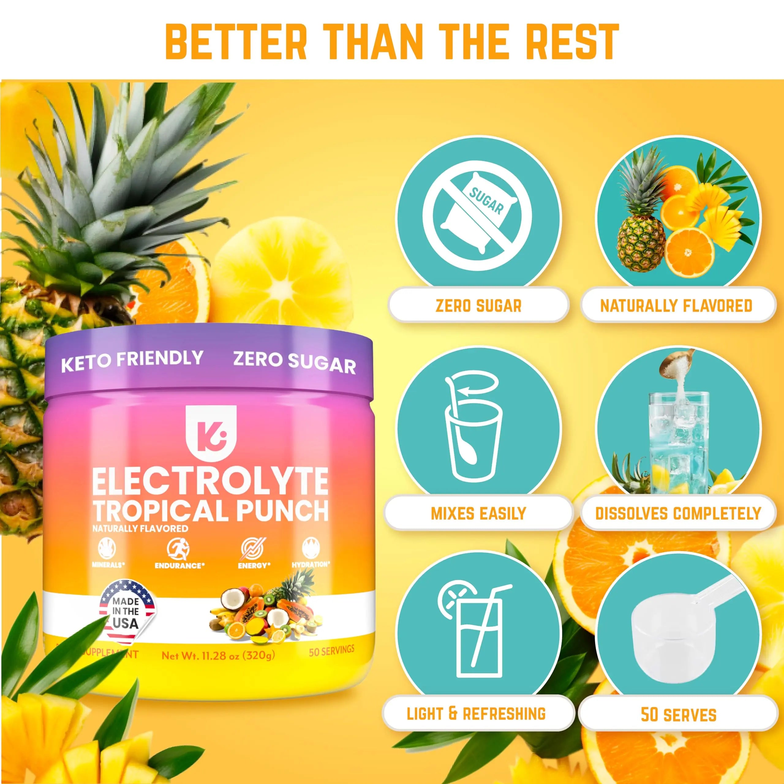 Keppi Keto Electrolytes Powder No Sugar | Zero Carbs | Made in USA | Advanced Hydration Keppi Au supplements