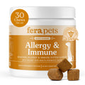 Fera Pets Dog Allergy and Immune Support with Organic Mushrooms, Postbiotics & Colostrum - Promotes Skin & Gut Health - Soothes Seasonal Allergy Symptoms - 30 Soft Chews Fera Pets Au supplements