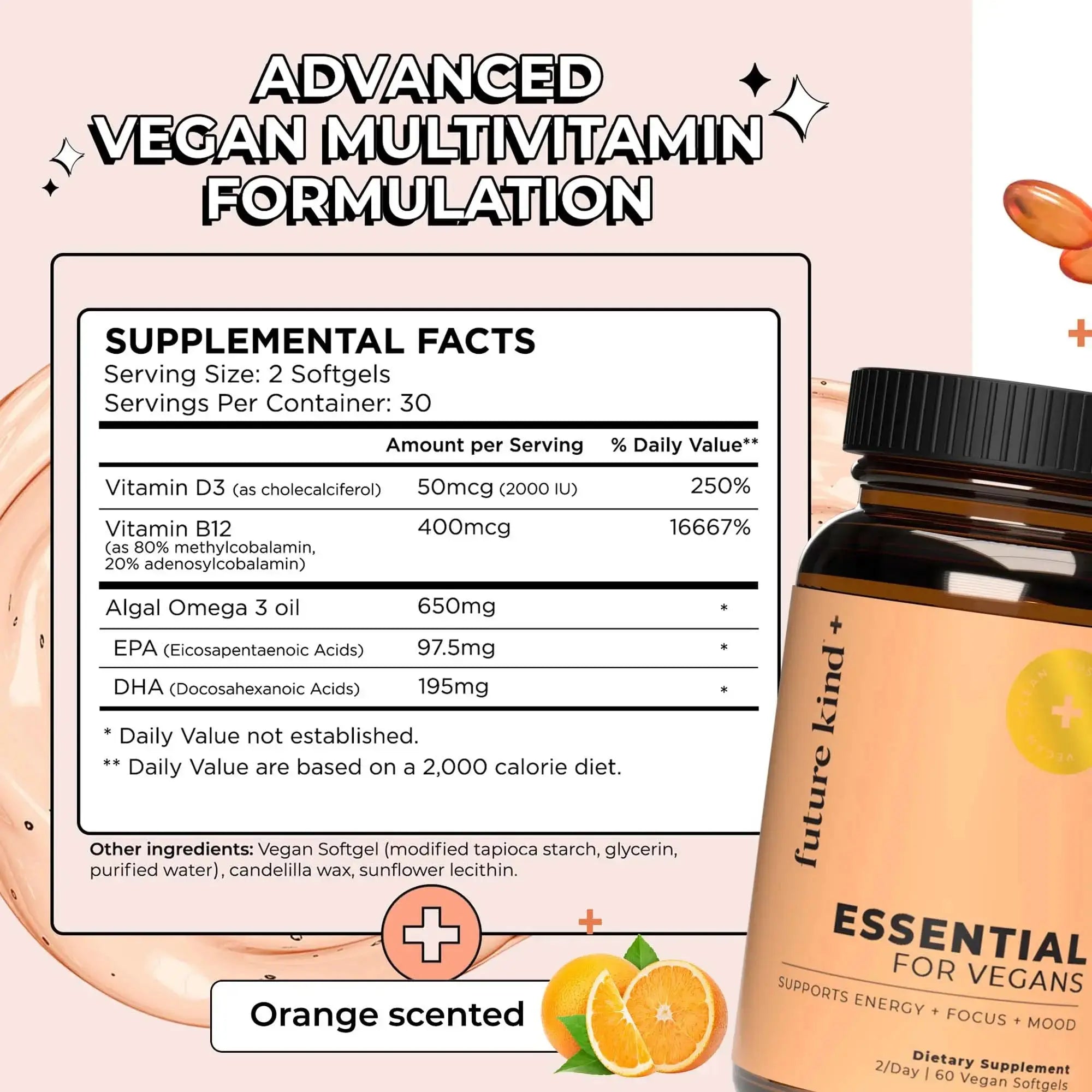 Future Kind Multivitamin Bundle - Vegan Complete Multivitamin and Vegan Essential Multivitamin - Vegan Vitamin B12, Omega 3, and Vitamin D3 - Complete Multivitamin, 42 Vitamins in 1 for Men and Women Future Kind Au supplements