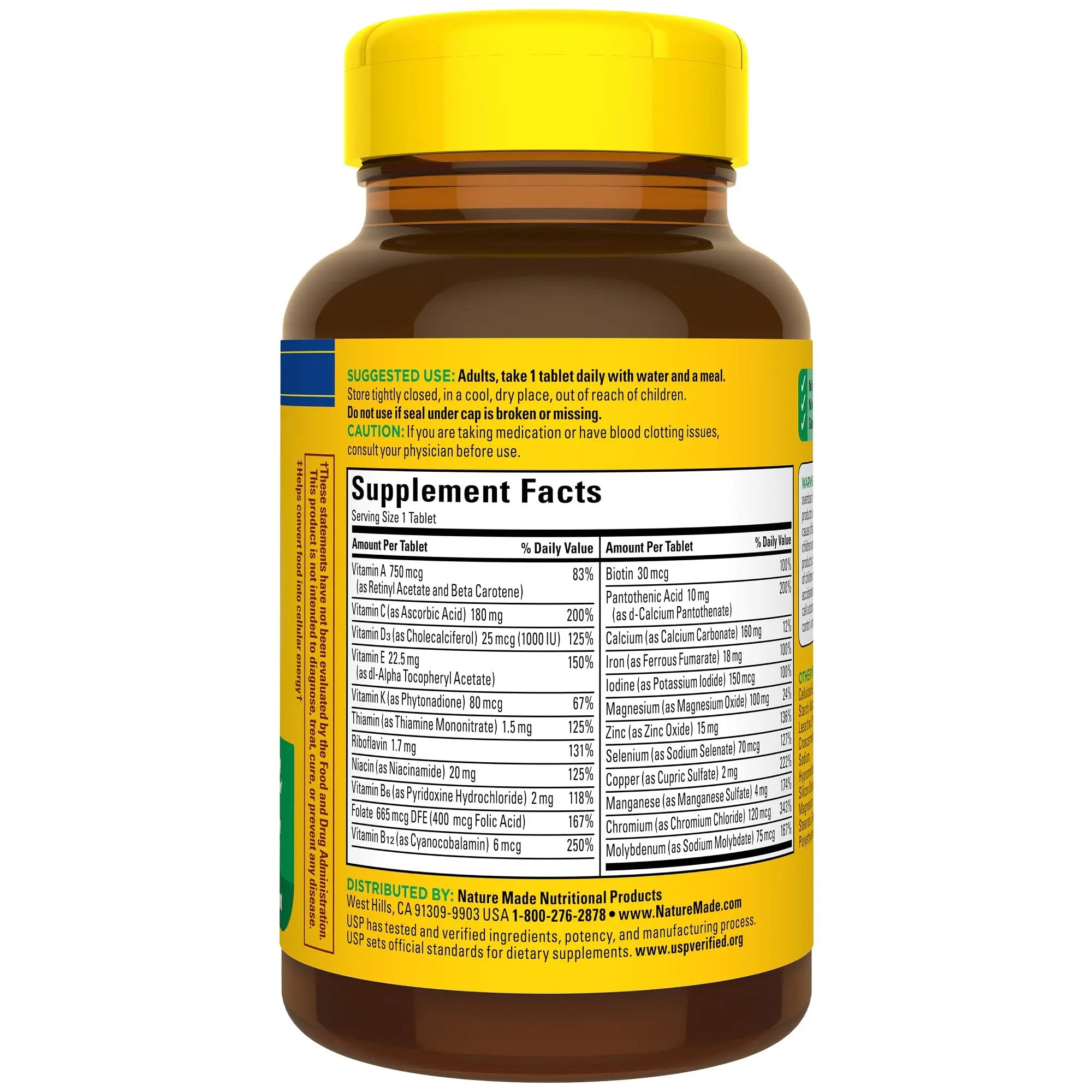 Nature Made Multivitamin Tablets with Vitamin D3 and Iron, 130 Count for Daily Nutritional Support Nature Made Au supplements