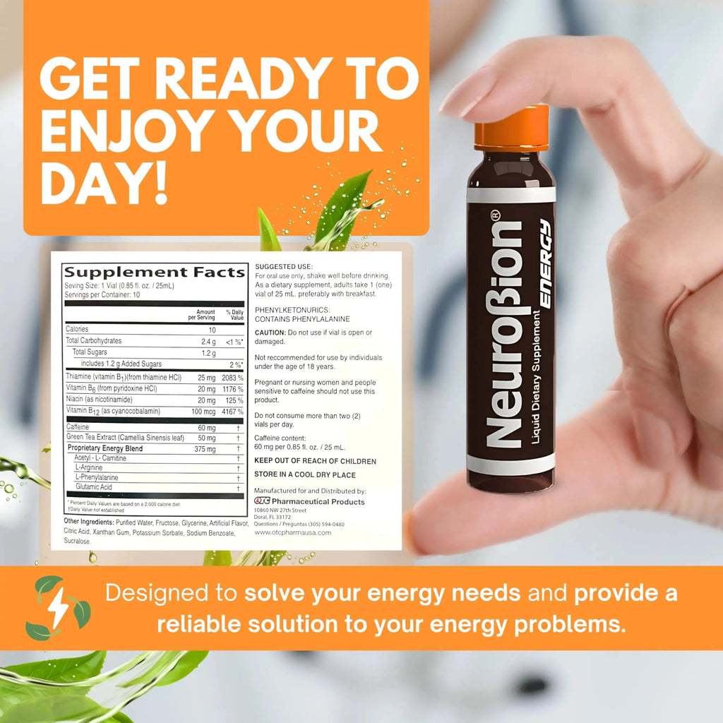 Neurobion Energy Liquid Dietary Supplement Multivitamins + Enegy Blend 10 vials x 250 ml Neurobion Au supplements