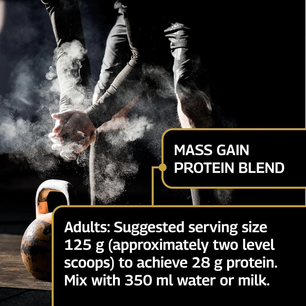 Healthspan Elite All Blacks Mass Gain Protein Blend (1500g) | Chocolate | 28g of Protein Healthspan Elite Au supplements