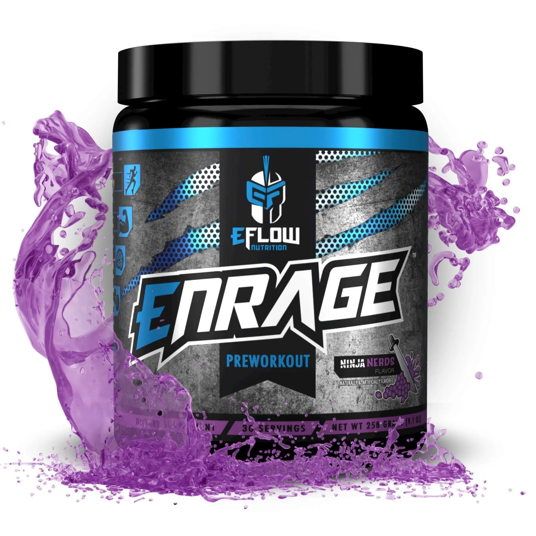 eFlow Nutrition ENRAGE Pre Workout - Energy, Focus, Pumps, and Strength - Ninja Nerds eFlow Nutrition Au supplements