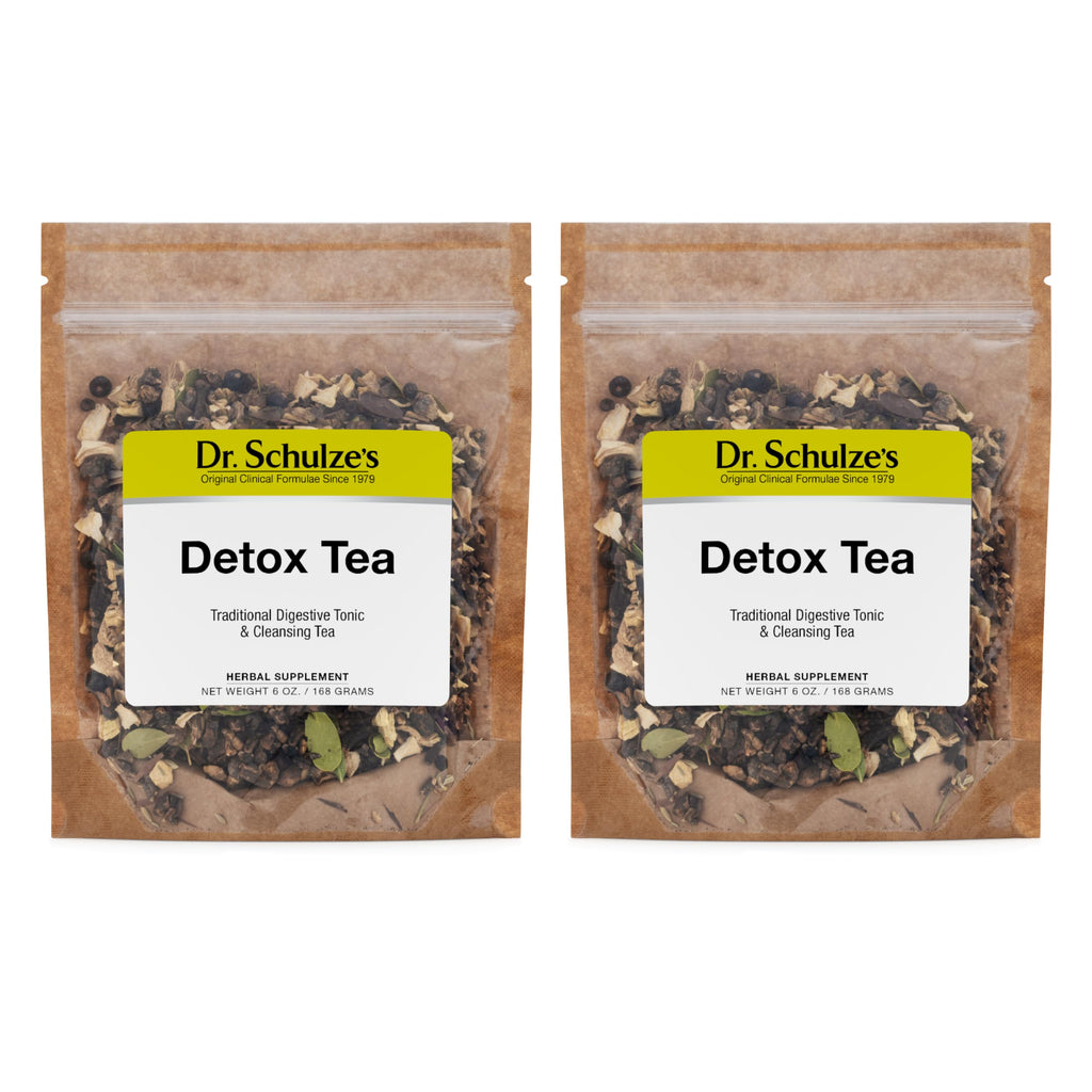 Dr. Schulze's Detox Tea - Gentle Cleansing Tea for Digestive Health - Inner Body Refresh - Bowel Support - Natural, Plant-Based Ingredients - Gluten-Free & Vegan - 6 oz (32 Servings) - 2 Pack Dr. Schulze's Au supplements