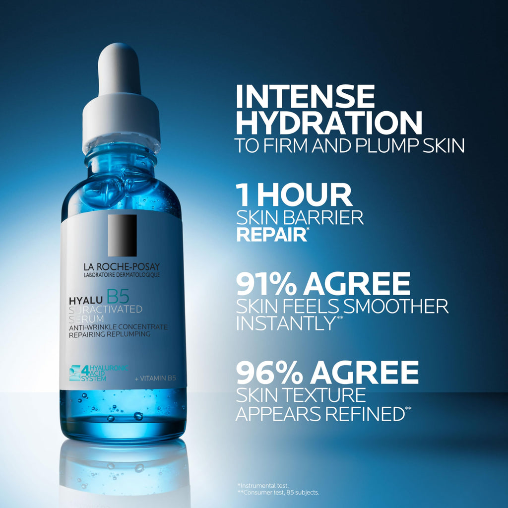 La Roche-Posay Hyalu B5 Suractivated Hyaluronic Acid Serum for Face, Vitamin B5 + Hyaluronic Acid + Glycerin