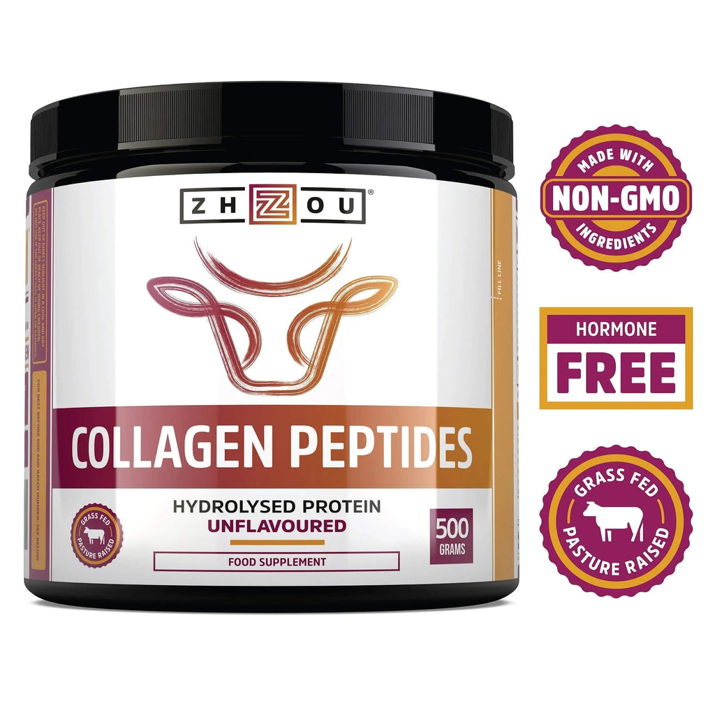 Collagen Powder 500g - Hydrolysed Collagen Peptides Powder - High Protein Bovine Collagen Supplement Nu U Nutrition Au supplements