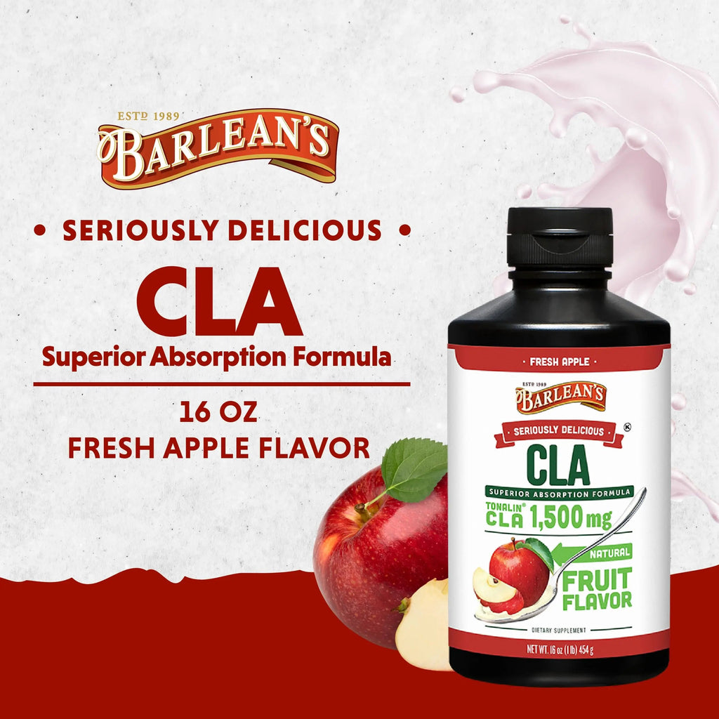 Barlean's Fresh Apple with 1,500 mg of Tonalin CLA - Gluten-Free, Vegan, Kosher Barlean's Au supplements