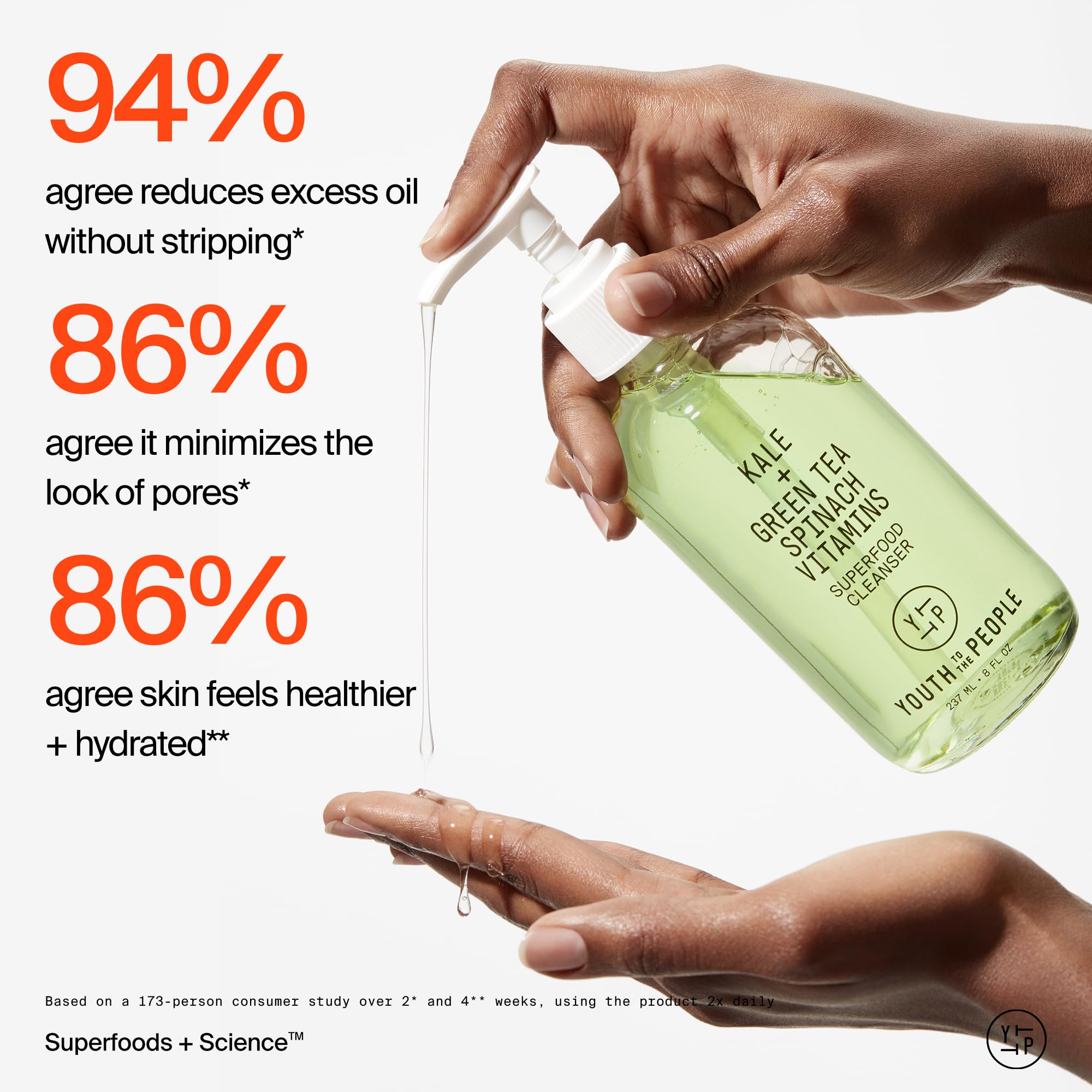Youth To The People Superfood Facial Cleanser Full Size - Kale + Green Tea Daily Face Wash