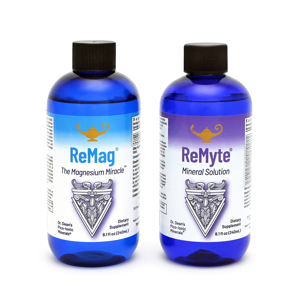 RnA ReSet ReMag & ReMyte – Liquid Magnesium and Multi-Mineral Supplement Bundle, 8.1 Fl Oz Each (2-Pack) NSF Certified RnA ReSet Au supplements