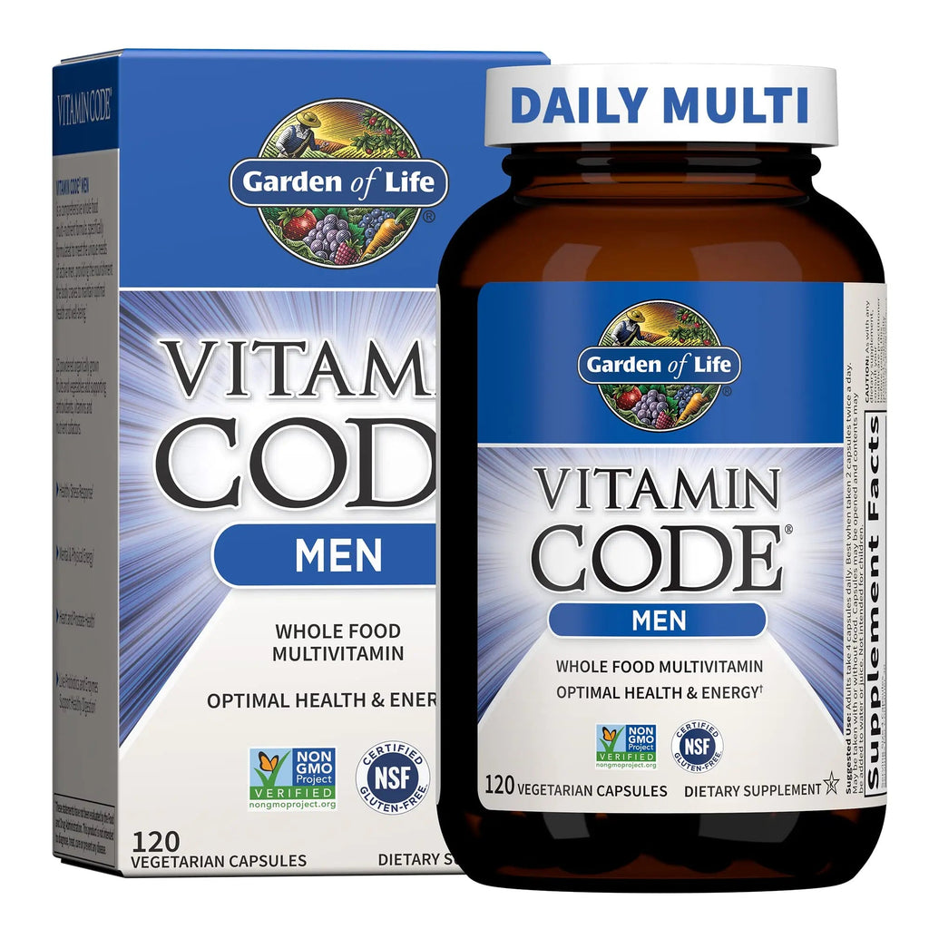 Garden of Life Vitamin Code Whole Food Multivitamin for Men - 120 Capsules, Vitamins for Men, Fruit & Veggie Blend and Probiotics for Energy Garden of Life Au supplements