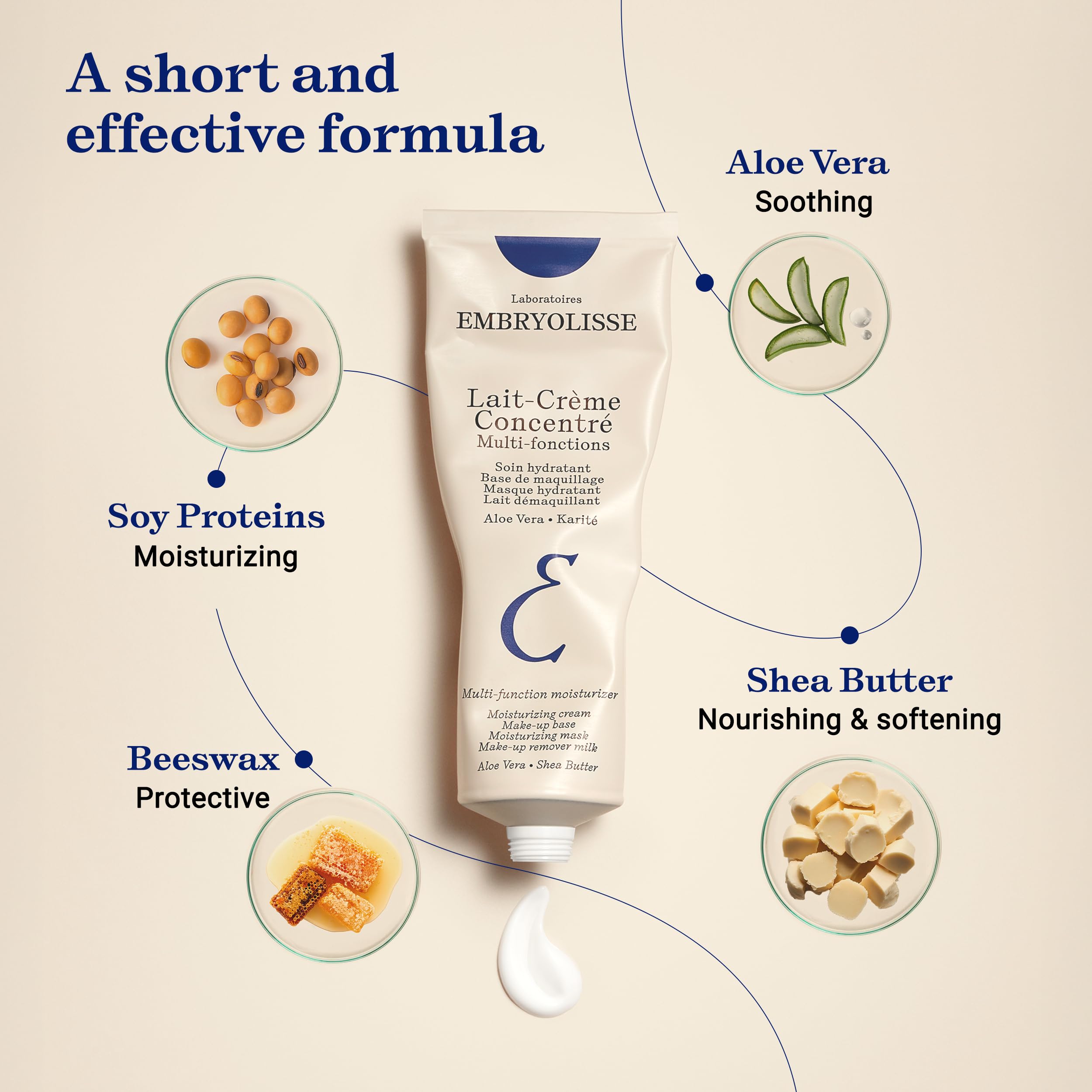 Embryolisse Lait-Crème Concentré Face Moisturizer and Makeup Primer, French Face Cream With Shea Butter & Aloe Vera, 1.01 Fl Oz Embryolisse Au supplements