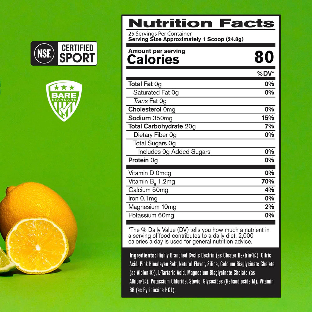 BARE PERFORMANCE NUTRITION, BPN G.1.M Go One More Sport, Endurance Training Fuel, Superior Carbohydrate & Electrolytes Powder Formula, Reduce Fatigue, Lemon Lime, 25 Servings BARE PERFORMANCE NUTRITION Au supplements