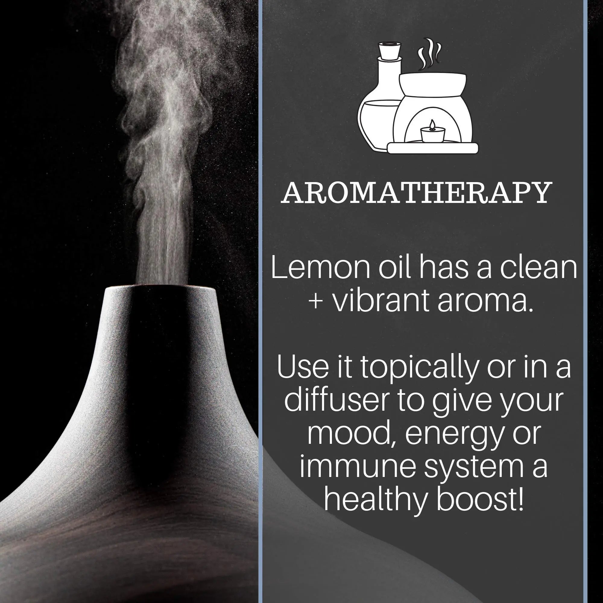 Lemon Essential Oil, 4 fl oz - 100% Pure & Undiluted Lemon Oil for Diffuser and DIY - Natural Deodorizer Pure Body Naturals Au supplements