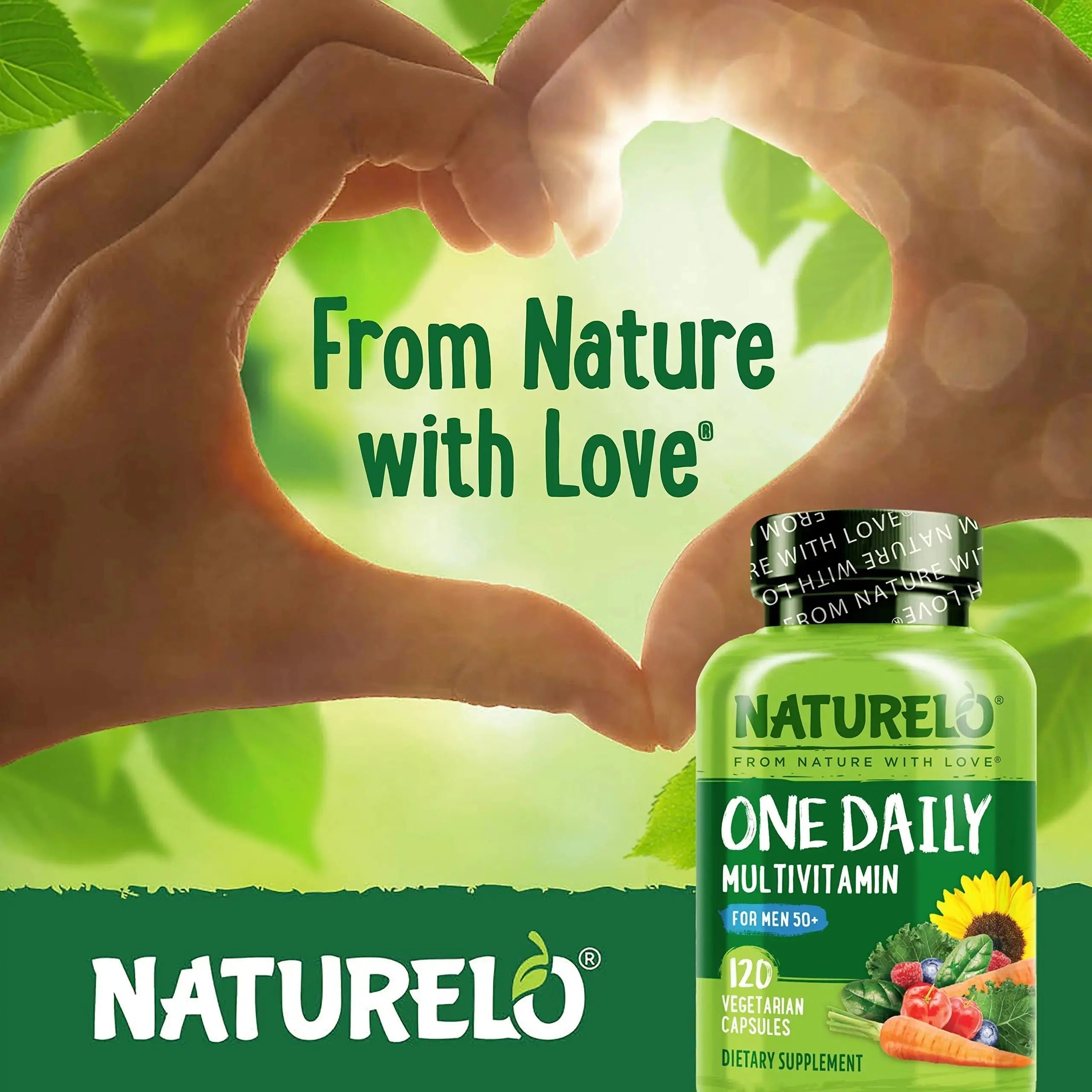 NATURELO Mens Multivitamins for Men 50+ - One Daily Multivitamin for Men with Vitamins, Minerals & Organic Whole Foods, Boost Energy & Health, NATURELO Au supplements