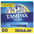 Tampax Pearl Tampons Regular Absorbency, With Leakguard Braid, Unscented, 50 Count Tampax Au supplements