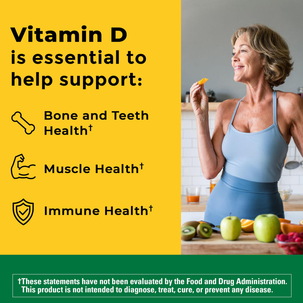 Nature Made Vitamin D3 10000 IU (250 mcg) Maximum Strength, Vitamin D Supplement for Bone and Immune Health Support