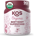 KOS Organic Beet Root Powder - USDA Certified, Nitric Oxide Booster, Non-GMO, Gluten KOS Au supplements