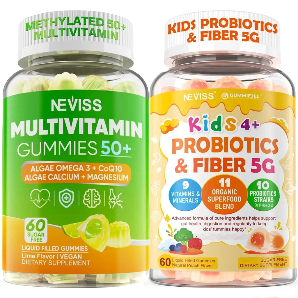 NEVISS Multivitamin for Men & Probiotics for Kids Teen + Veggie & Fruit Fiber Gummies NEVISS Au supplements