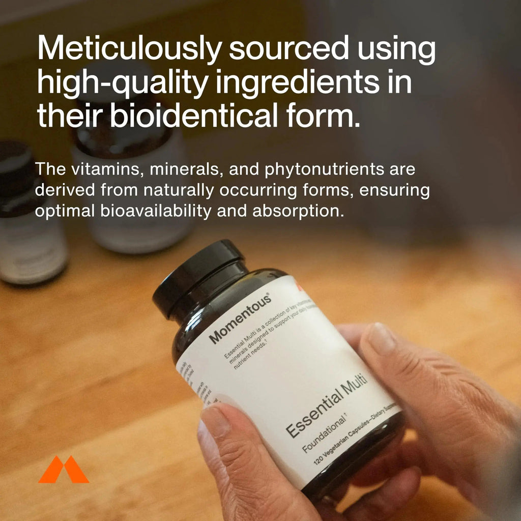 Momentous Essential Multivitamin for Women & Men - Complete Vitamin & Mineral Complex for Athletes & Wellness Enthusiasts - GMO- & Gluten-Free Momentous Au supplements