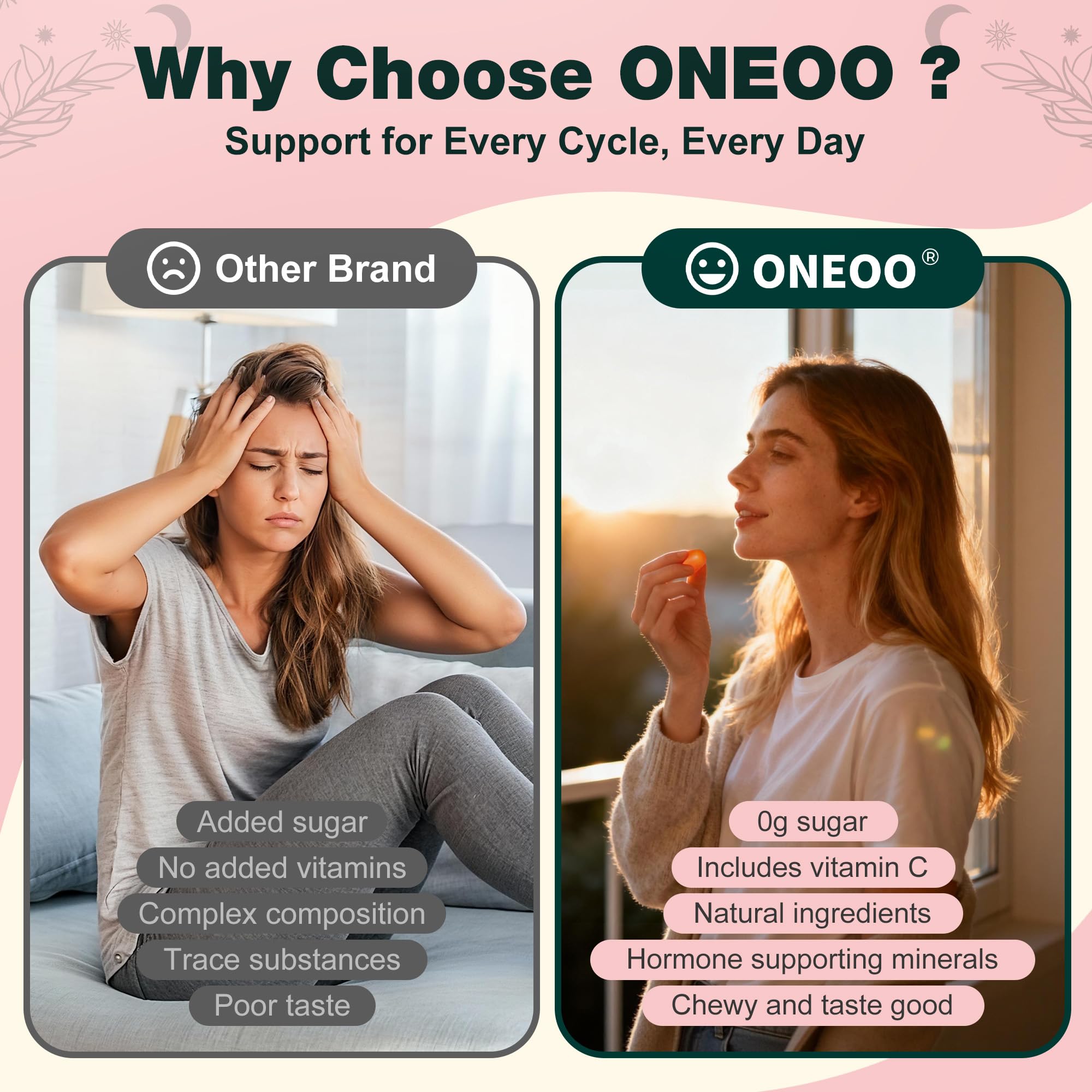 Oneoo Feminine Balance Gummies - Premium Balance Gummies for Women's pH Health, Feminine Gummy for Immune & Energy Support, Vegan, Gluten-Free, Hawaiian Pineapple, 60 Count Oneoo Au supplements