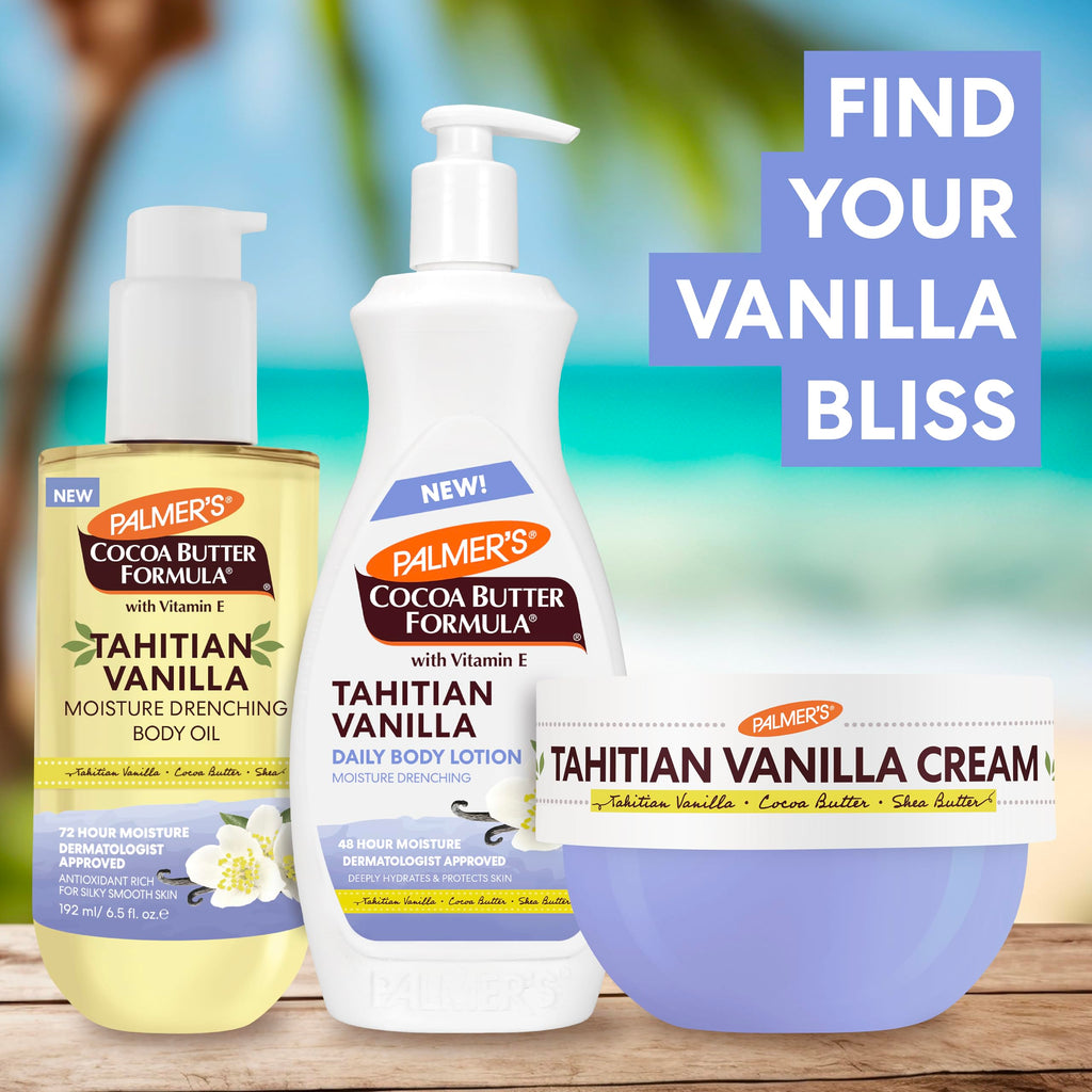 Palmer's Cocoa Butter Formula Body Oil, Moisture Drenching Tahitian Vanilla, 6.5 Oz, 72Hr Hydration with Shea Butter & Vitamin E for Softer Skin
