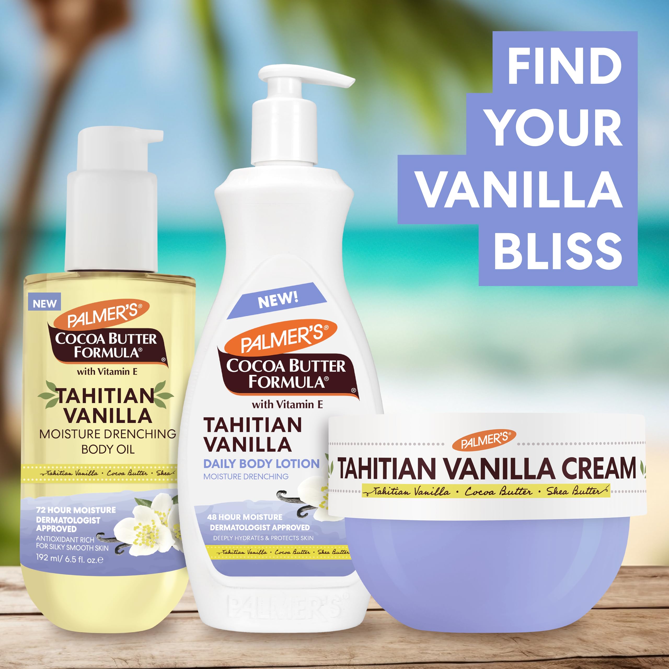 Palmer's Cocoa Butter Formula Body Oil, Moisture Drenching Tahitian Vanilla, 6.5 Oz, 72Hr Hydration with Shea Butter & Vitamin E for Softer Skin