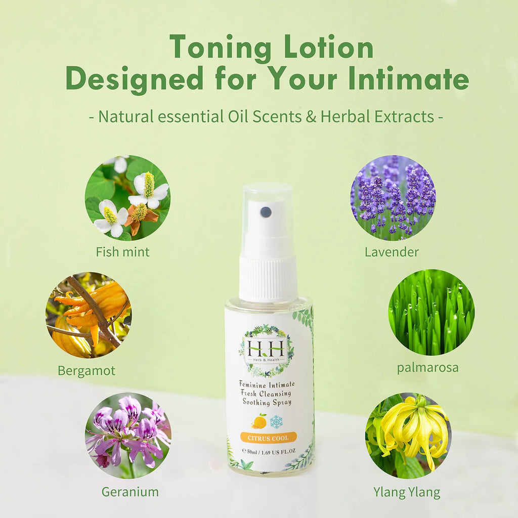 HH Herb&Health Feminine Deodorant Spray - Natural Essential Oil Intimate Soothing Mist - Floral HH Herb & Health Au supplements