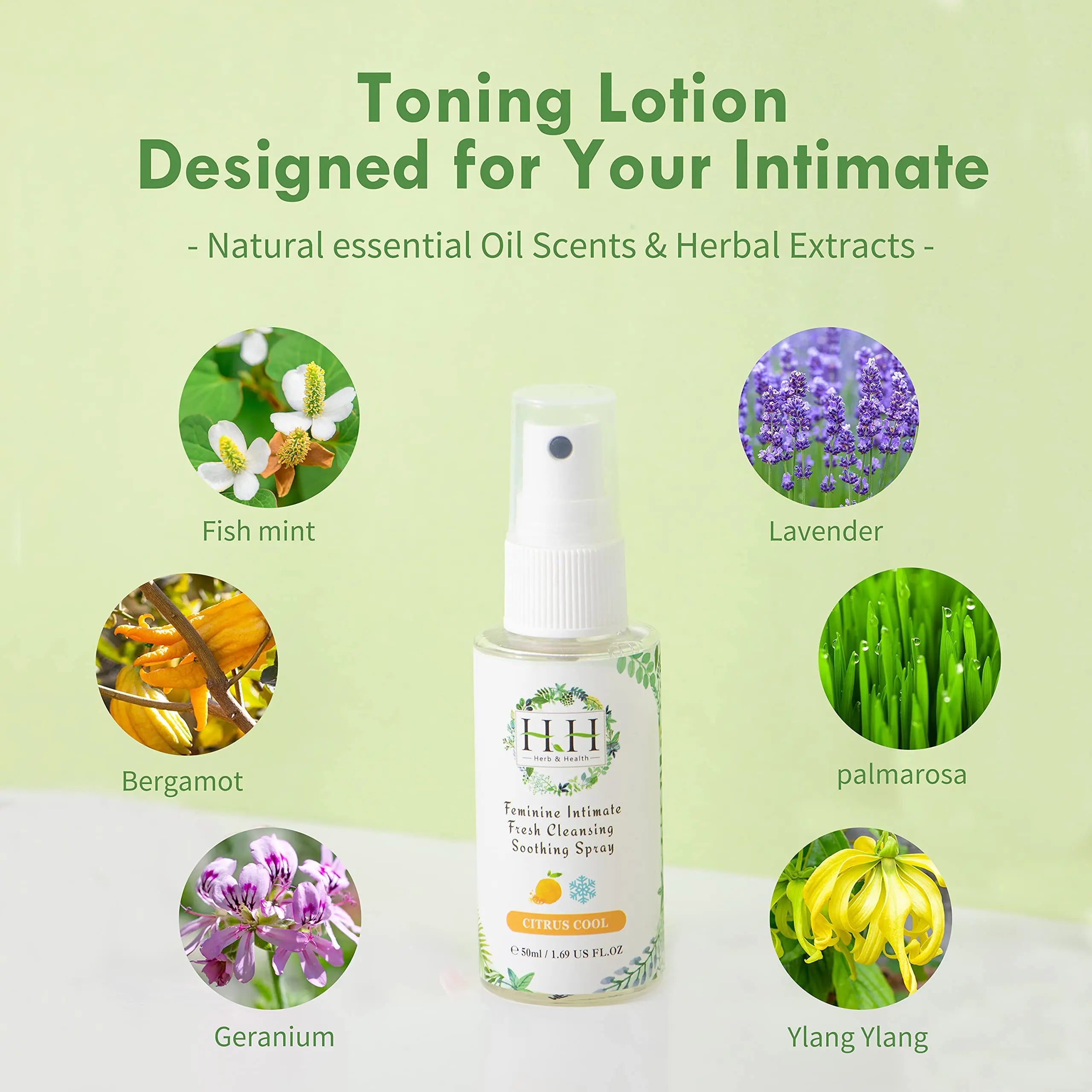 HH Herb&Health Feminine Deodorant Spray - Natural Essential Oil Intimate Soothing Mist - Floral HH Herb & Health Au supplements