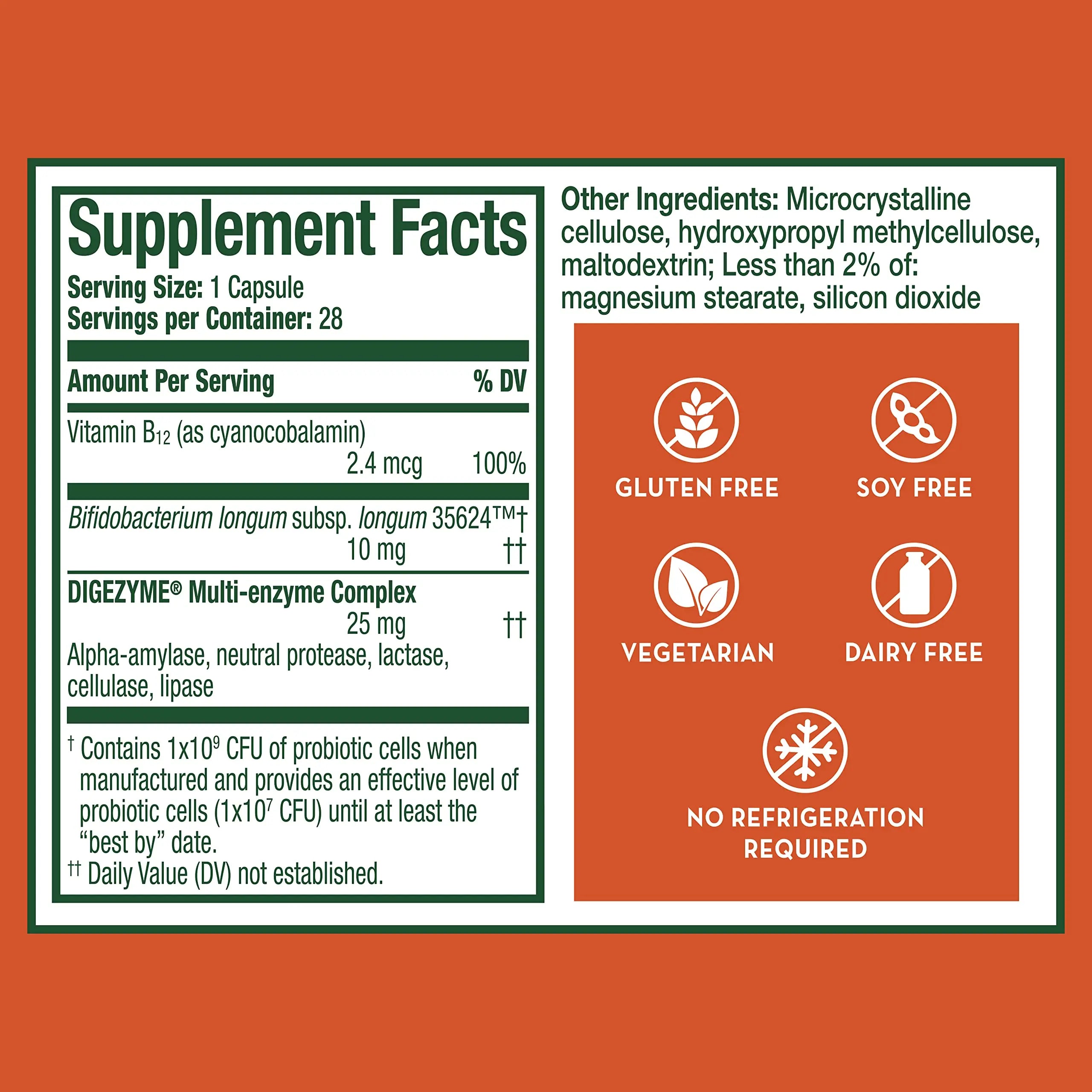 Align Probiotic Bloating Relief + Food Digestion, Probiotics, 28 Capsules Align Au supplements