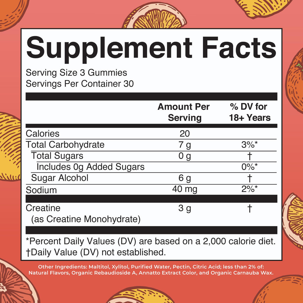 MaryRuth's Creatine Gummies | Creatine Monohydrate Gummies | 3g Creatine Per Serving | Creatine for Women & Men | Tangerine Citrus Flavor | Exercise | Workout | Sugar Free | Vegan | 90 Count MARYRUTH'S Au supplements