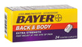 Bayer Back & Body Aspirin 500mg Coated Tablets, Pain Reliever with 32.5mg Caffeine, 24 Count Bayer Au supplements