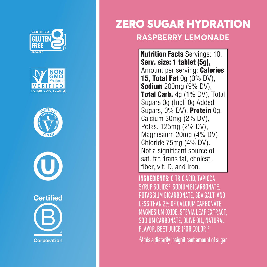 Nuun Zero Sugar Hydration Electrolyte Tablets - Sodium, Potassium, Chloride, Calcium, Magnesium, Light & Delicious Fruit Flavors, No Sugar, Gluten Free, Vegan,