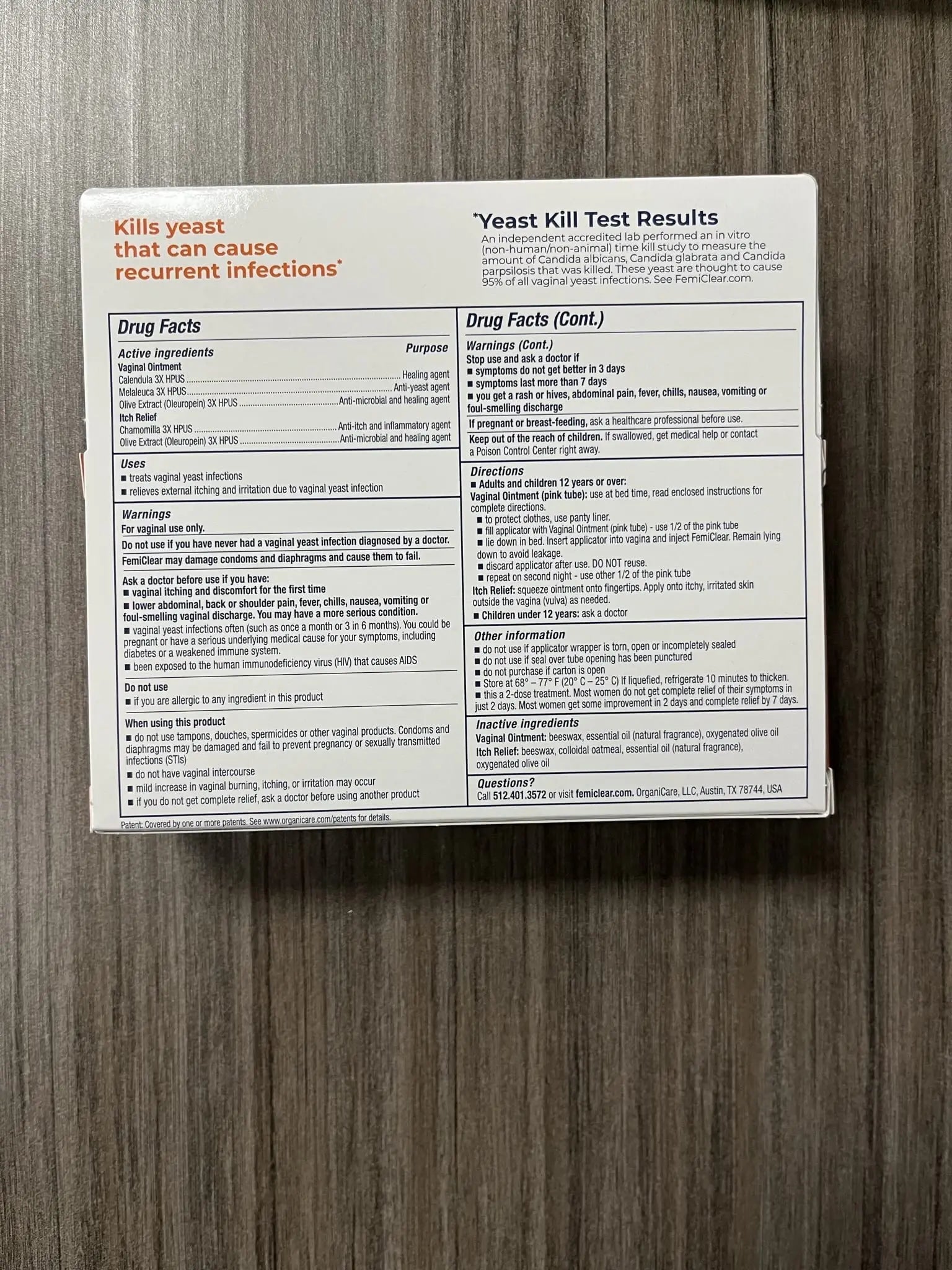 FemiClear 2-Day Dose Yeast Infection Treatment for Women and Soothing Feminine Wash, External Anti-Itch Ointment FemiClear Au supplements