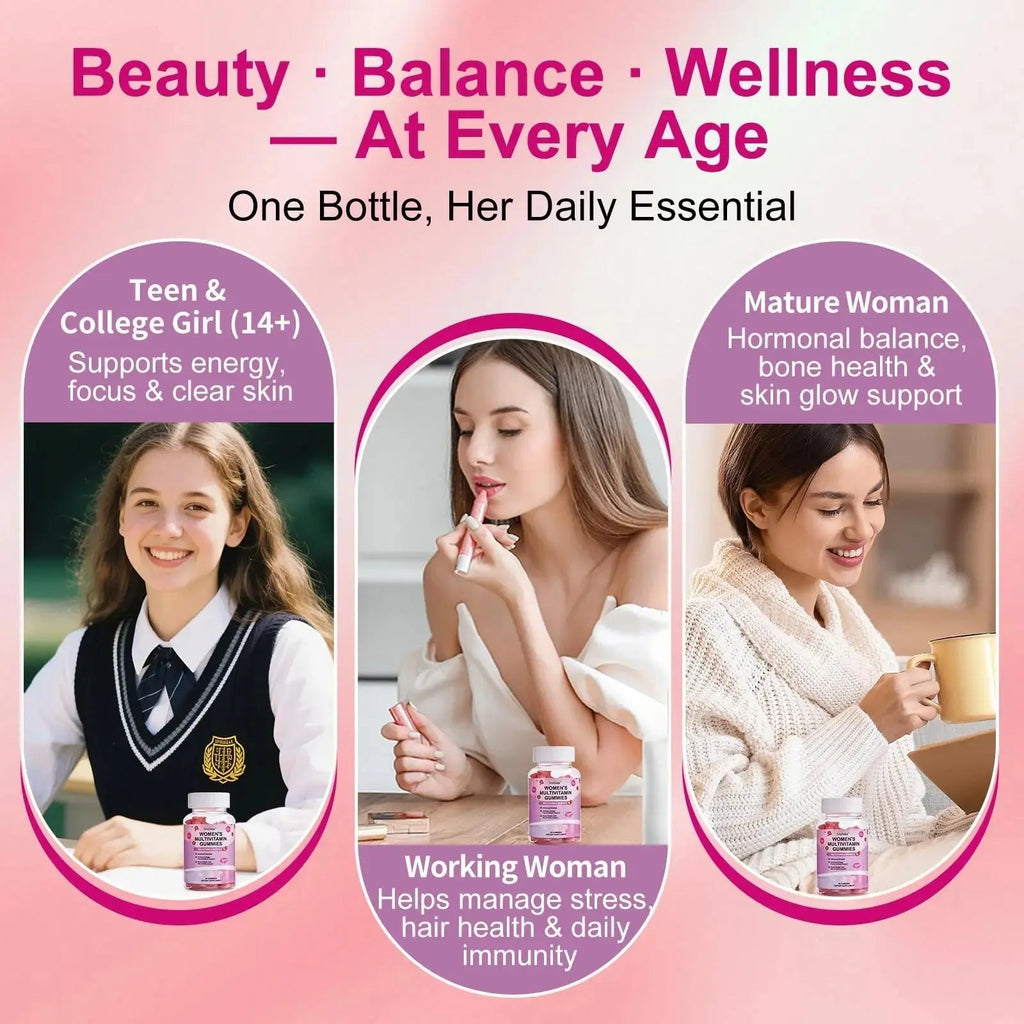 Vccvaa Sugar Free Multivitamin Gummies for Women 14+ with Iron, Inositol, Folate, Vitamins A C D3 E B12 K2, Herbal & Mineral Blend Vccvaa Au supplements
