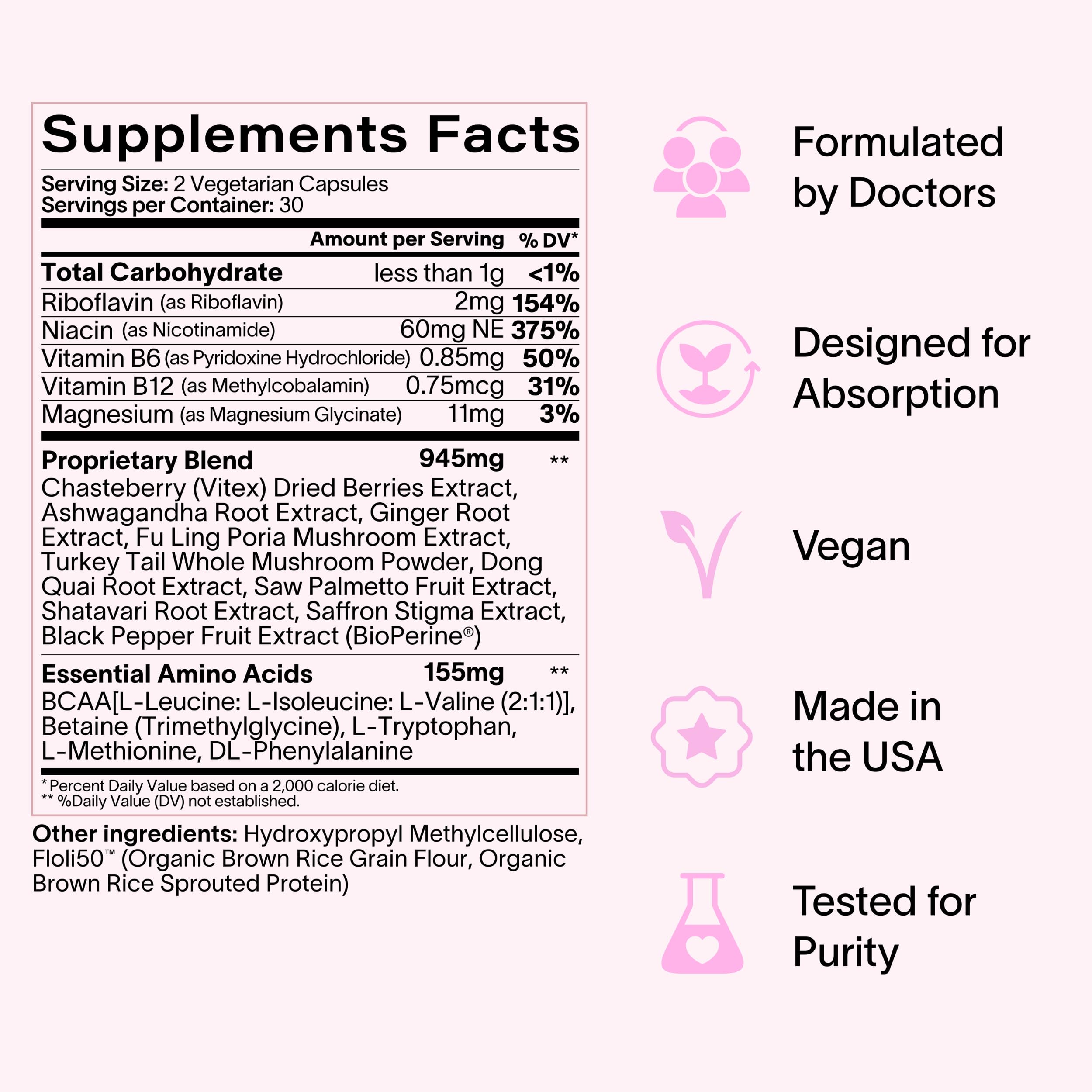Ladywell Daily Hormone Balance Capsules | Natural Cycle Support for Women | Supports Mood, Bloating, Cramps, Skin Health & Cravings | with Chasteberry, B Vitamins, Ashwagandha, Saffron & More | 60 Ct Ladywell Au supplements