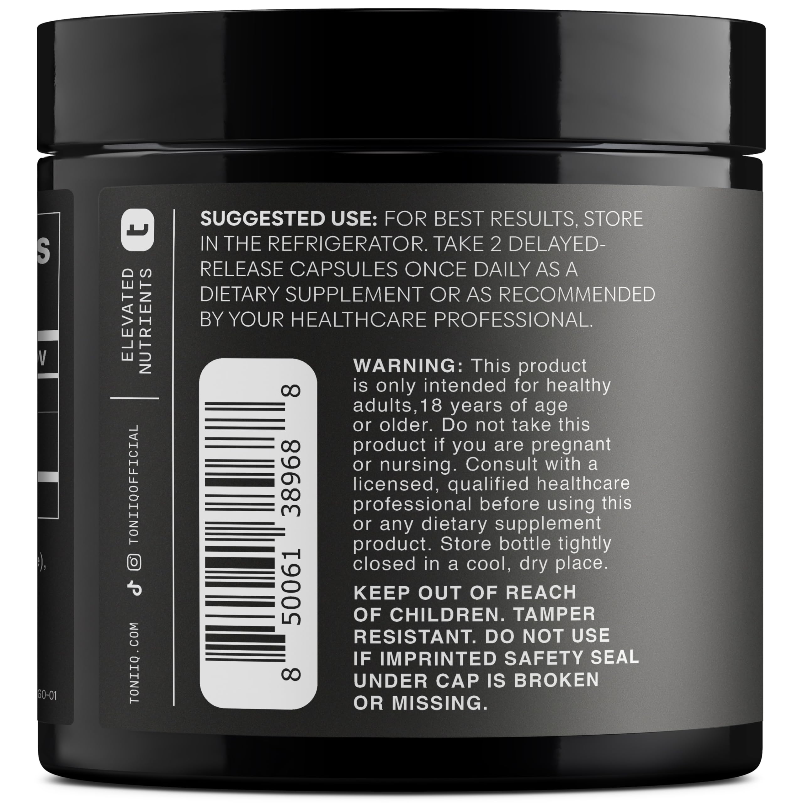 Lactobacillus Gasseri - Ultra High Strength 50 Billion CFU - Delayed Release Capsules - Made with Prebiotic Inulin Fiber - Supports Digestive Health & Gut Flora - Third-Party Lab Tested - 60 Capsules Toniiq Au supplements