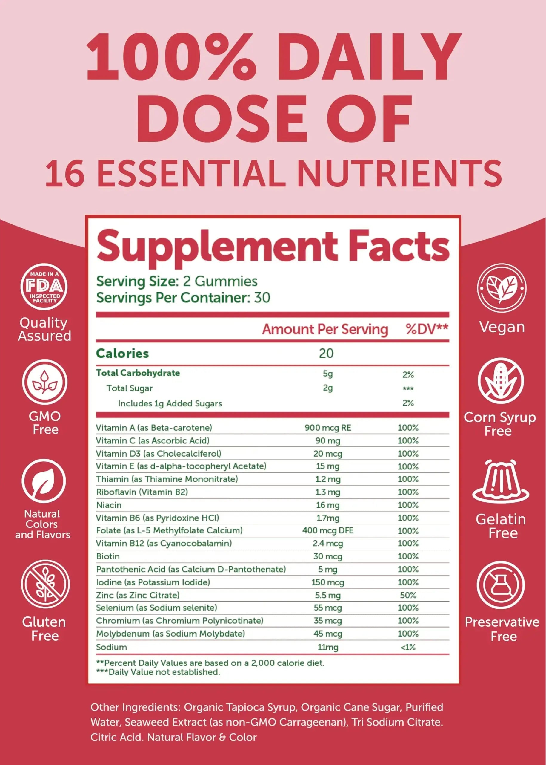 Lunakai USA Made Womens Multivitamin Gummies - Delicious Daily Dose with 16 Multi Vitamins for Women Lunakai Au supplements