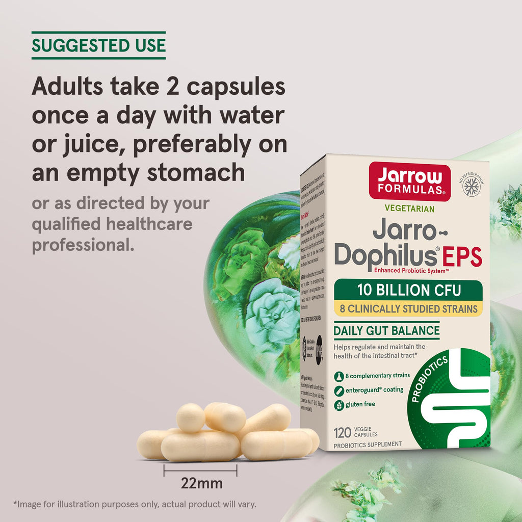 Jarrow Formulas Jarro Dophilus Probiotics 10 Billion CFU - Probiotic Supplement Capsules for Digestive Health & Gut Health for Women and Men