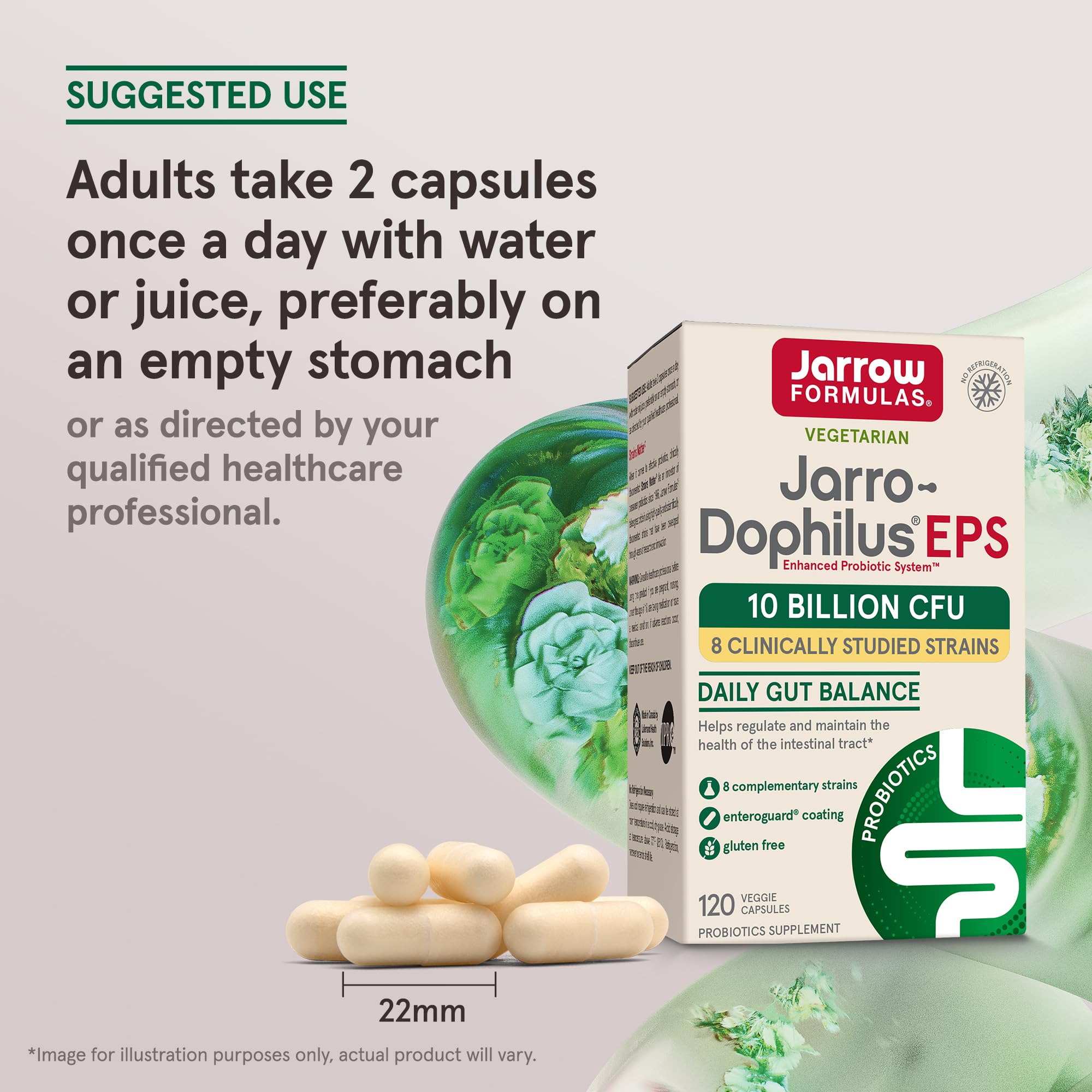 Jarrow Formulas Jarro Dophilus Probiotics 10 Billion CFU - Probiotic Supplement Capsules for Digestive Health & Gut Health for Women and Men