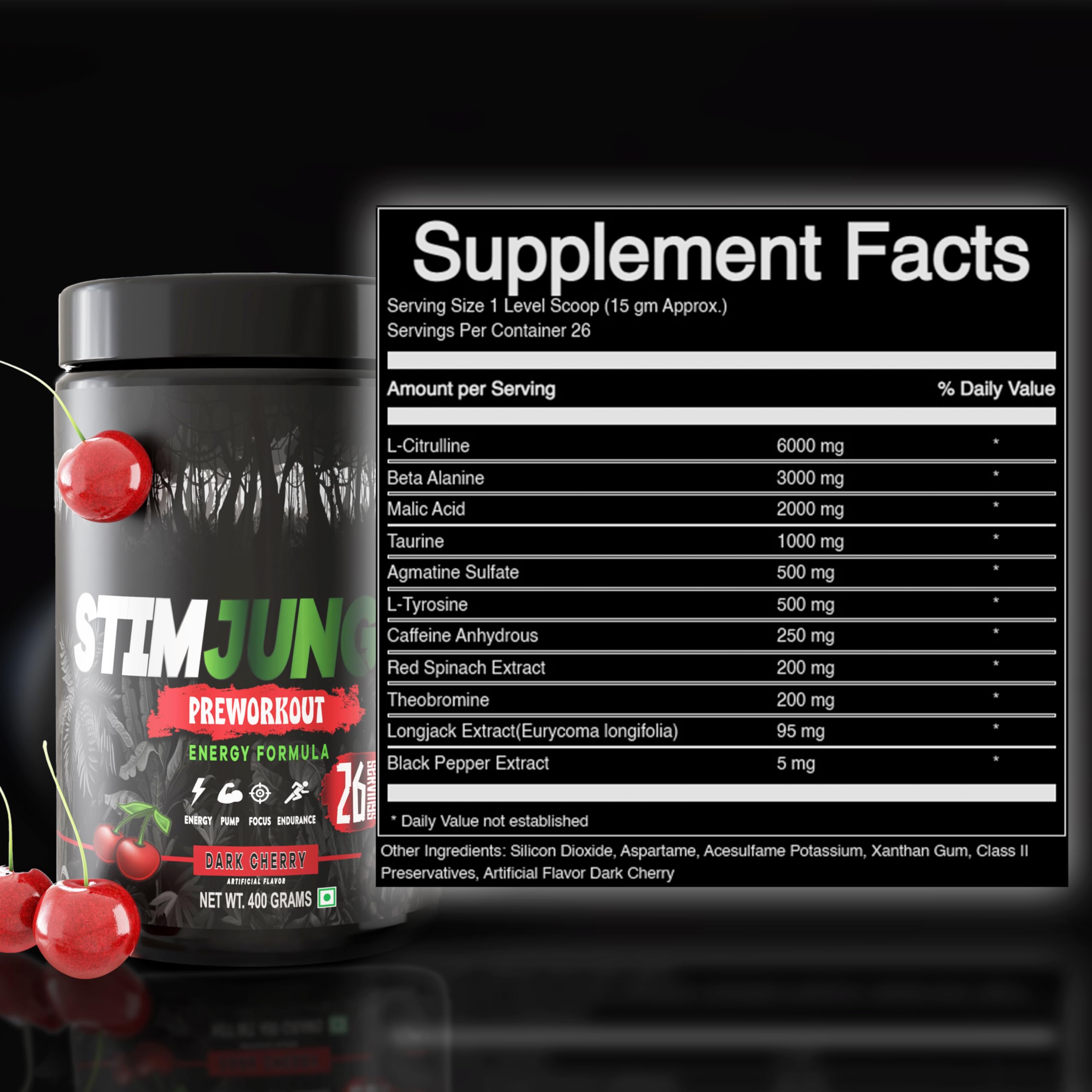 STIMJungle Essential Preworkout •Insane Energy •6G L-Citrulline •3G Beta Alanine STIMJungle Au supplements