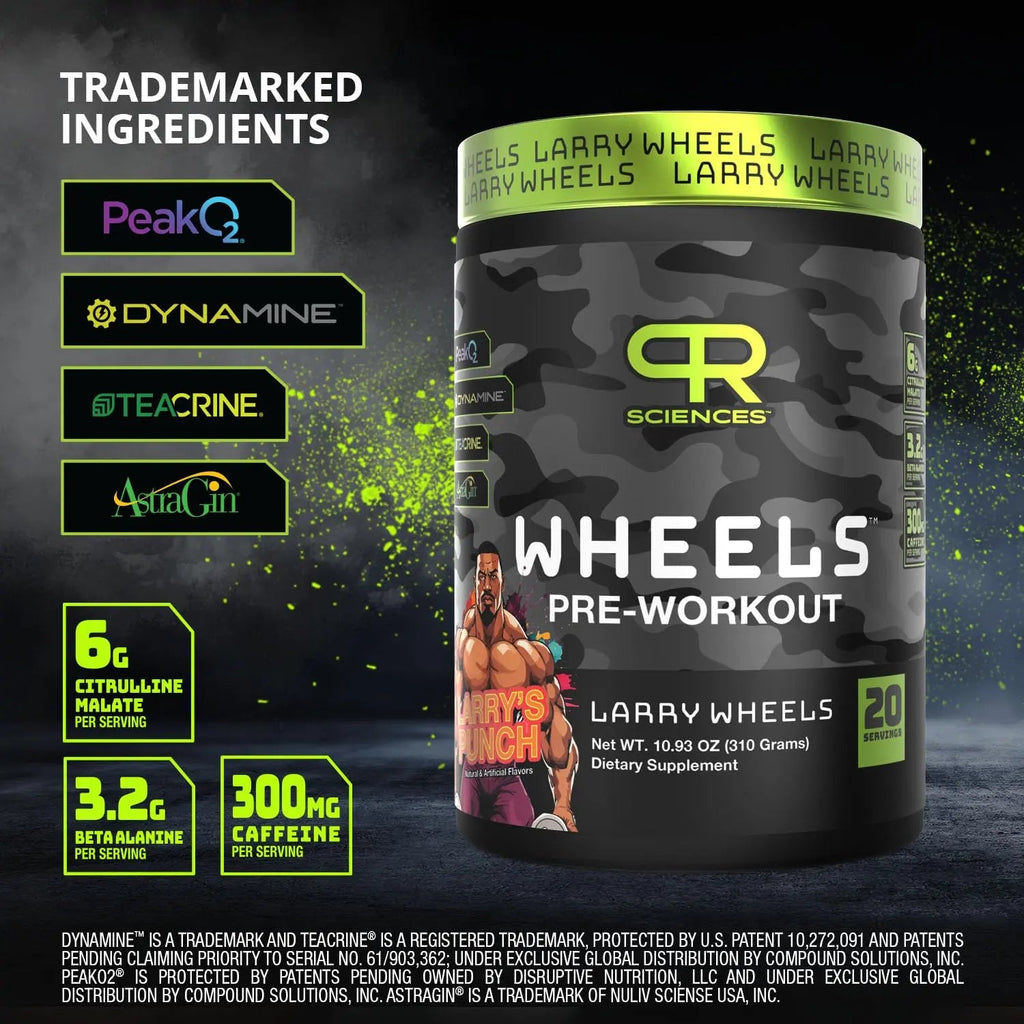 Larry Wheels' Pre Workout - Energy Drink Powder - Pre Workout Powder for Men & Women PR Sciences Au supplements