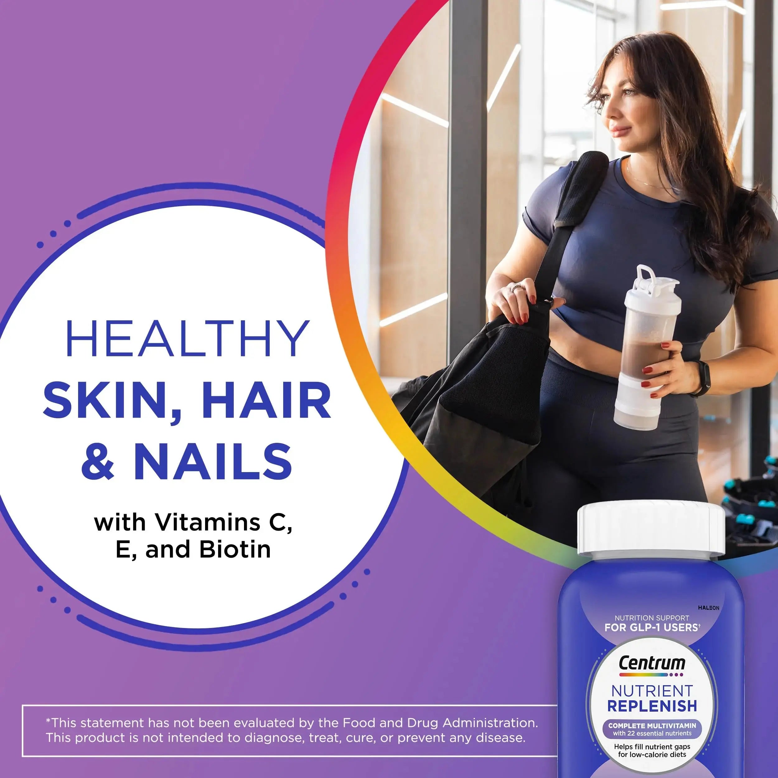 Centrum Nutrient Replenish GLP-1 Nutrition Support Multivitamin for Whole Body Health and Appearance - 180 Tablets, 6 Month Supply Centrum Au supplements