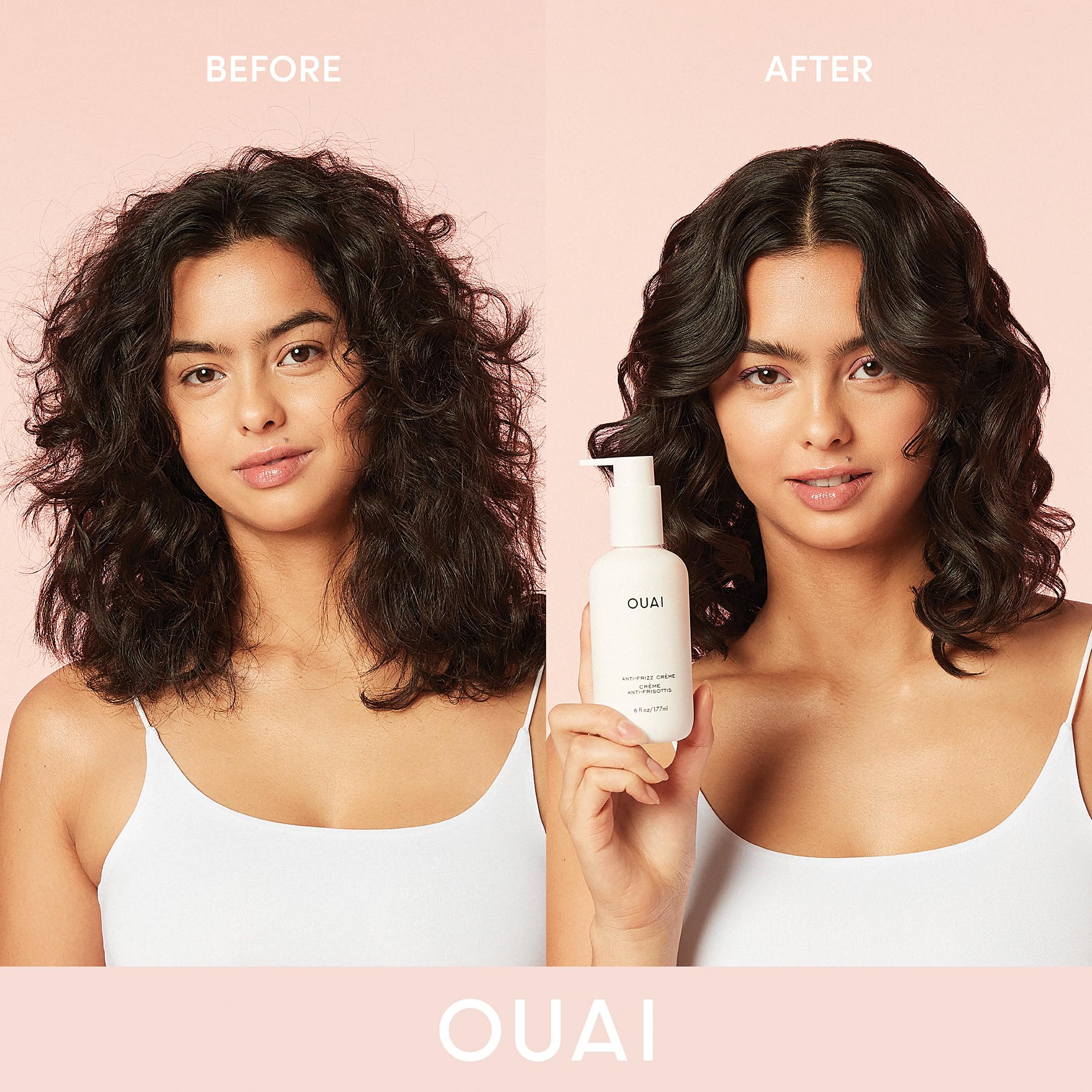 OUAI Anti Frizz Cream - Moisturizing Hair Cream with Frizz Control & Heat Protection - Provides Lasting Hydration with Jackfruit & Beetroot Extract - Paraben, Phthalate & Sulfate Free (6 oz) OUAI Au supplements