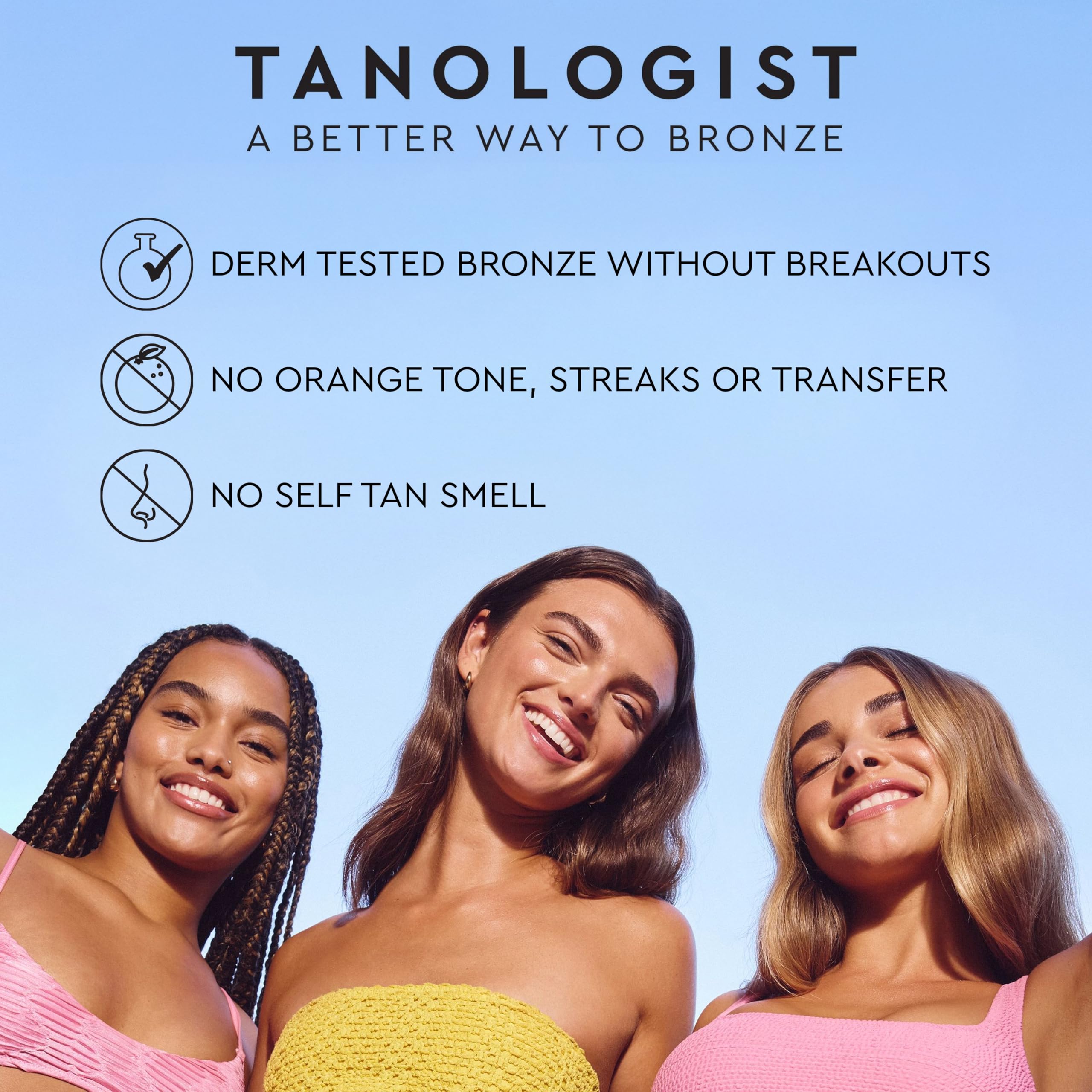 Tanologist Medium Self Tan Mousse, Self-Tanning Mousse, Streak-Free, Natural Glow, No Fake Tan Smell Or Orange Tone, Long Lasting