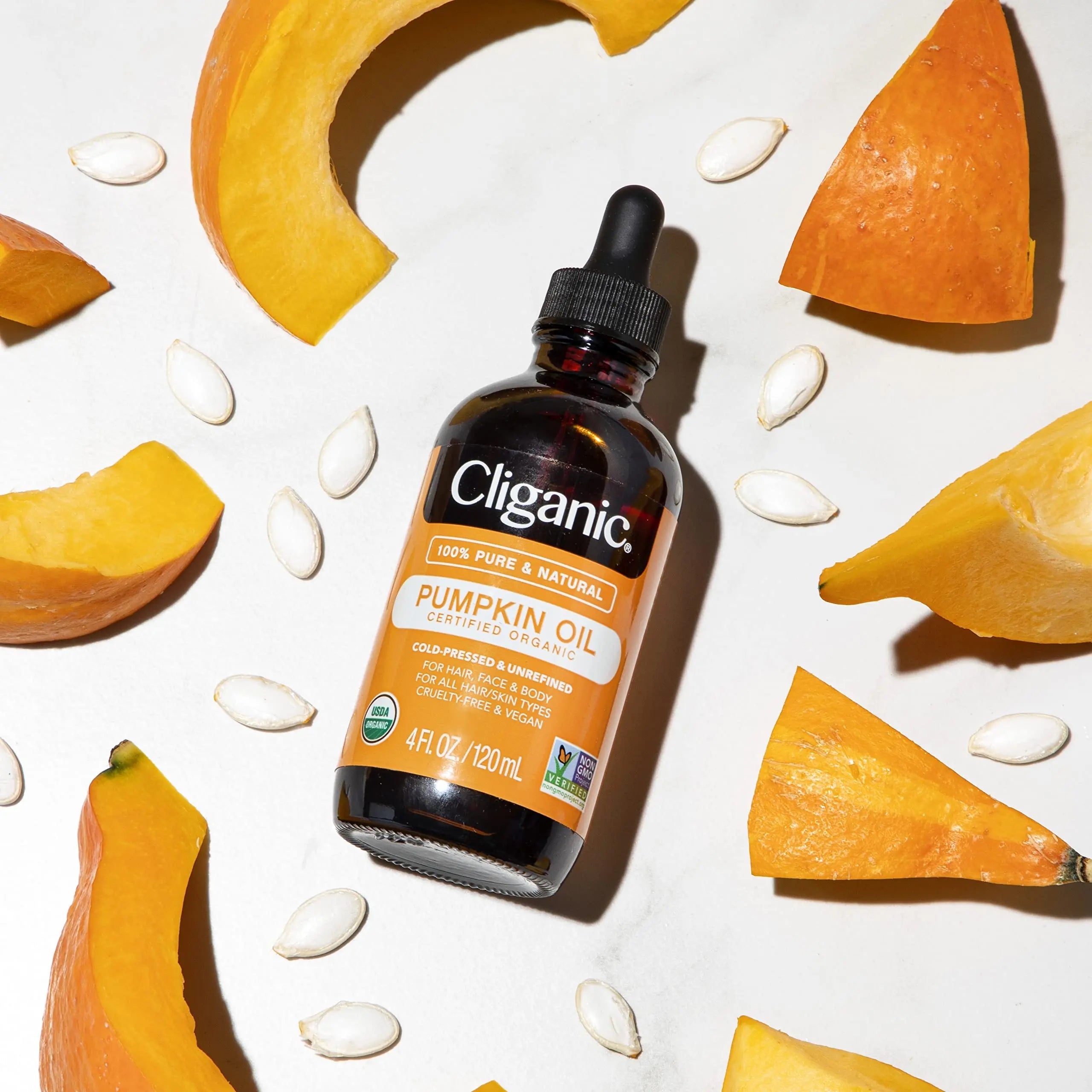 Cliganic Organic Pumpkin Seed Oil, 100% Pure - For Face & Hair | Natural Cold Pressed Unrefined Cliganic Au supplements
